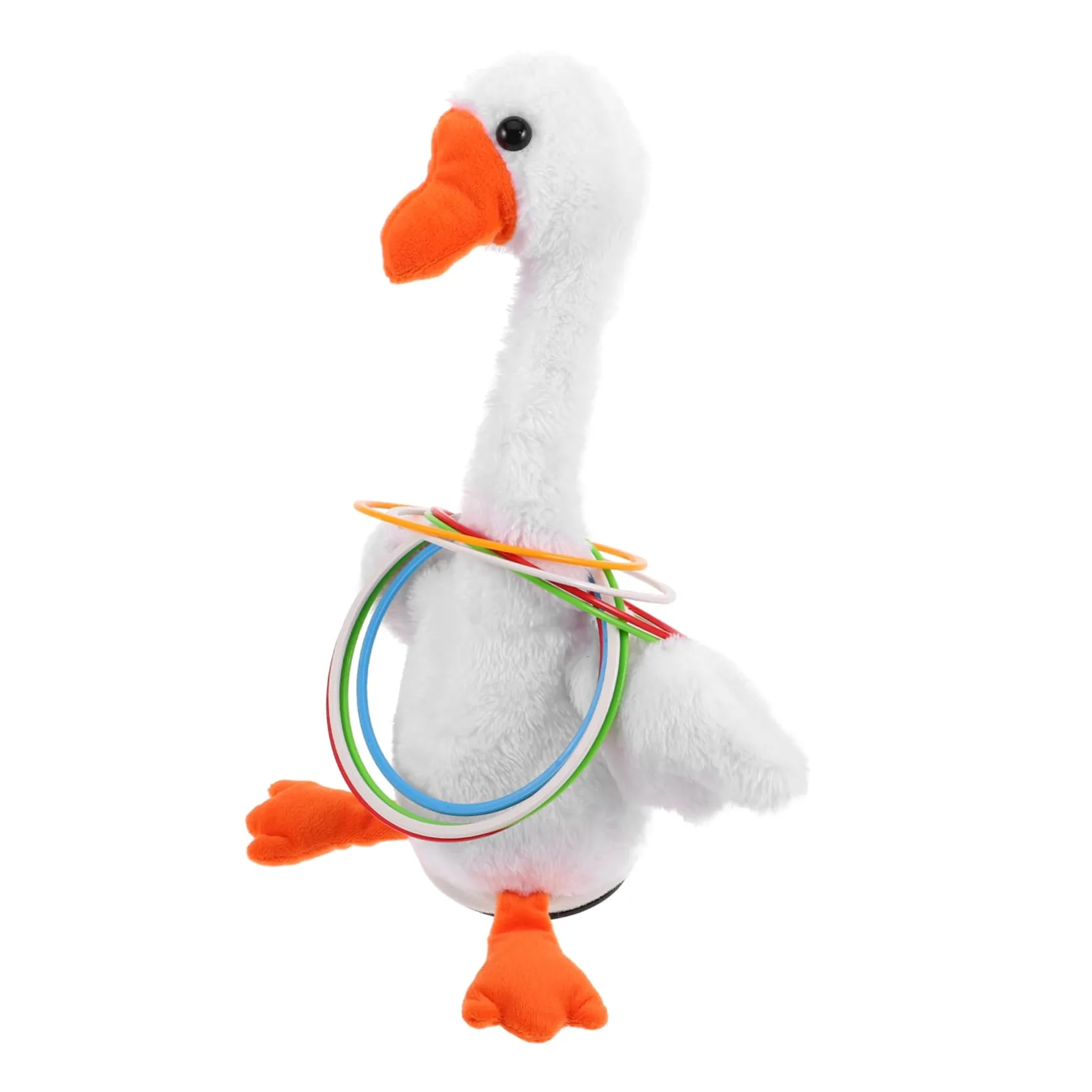 Gioco di Lancio Anelli Interattivo per Bambini Anatra Elettronica, Leggero in Peluche, per Asili Nido e Bancarelle Notturne, Set Completo per Divertimento Educativo