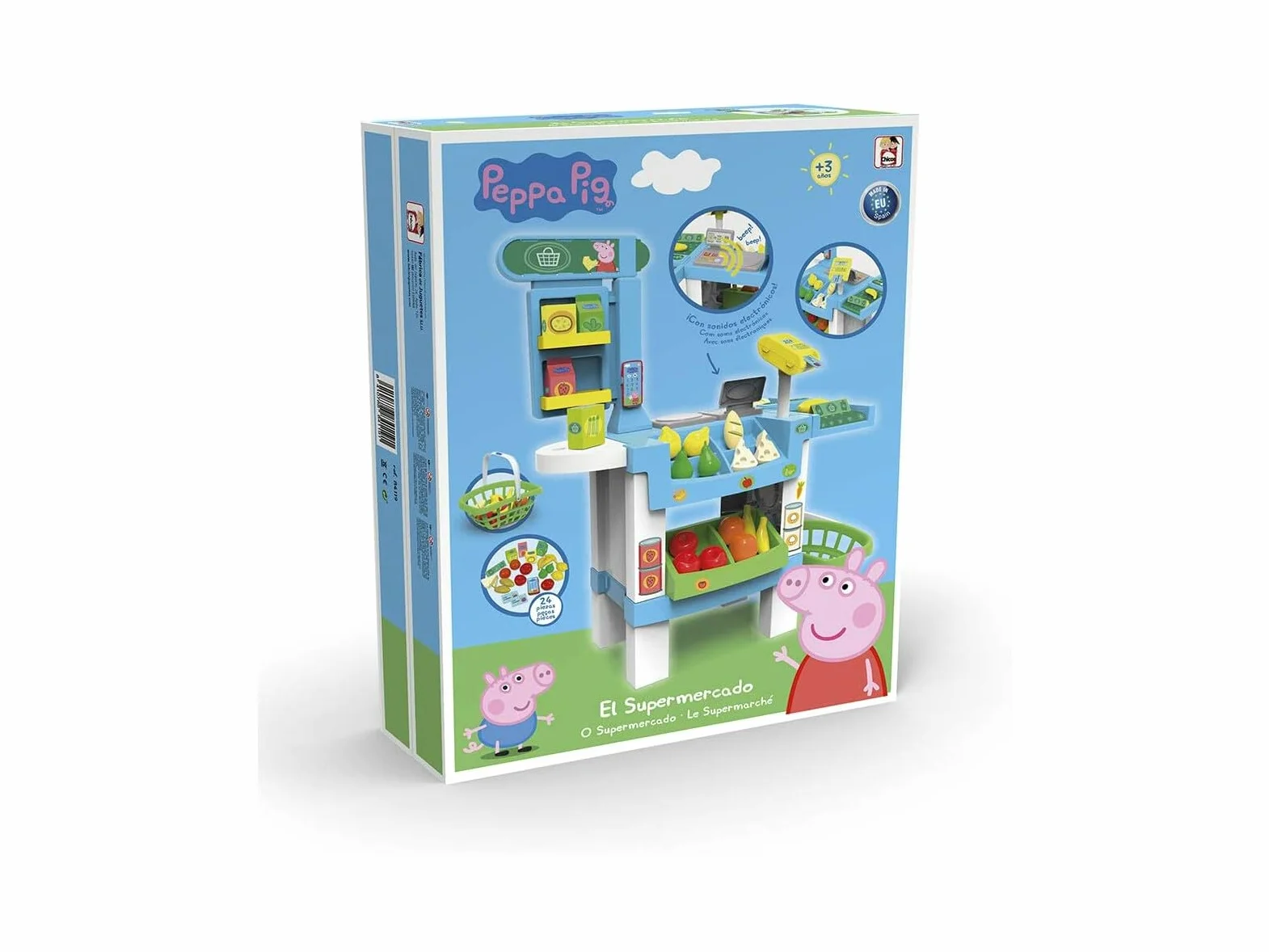 Chicos - Supermercato Peppa Pig | Negozio di Giocattoli con Suoni e 38 Accessori Inclusi | per Ragazzi e Ragazze dai 3 Anni (84119)