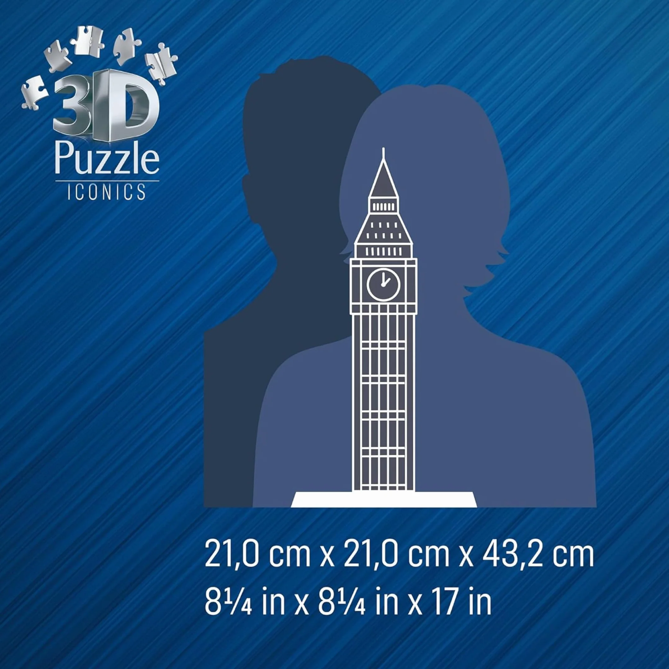 Ravensburger - Puzzle 3d Iconics Big Ben LED | Puzzle 3d Per Adulti E Bambini A Partire Dagli 8 Anni | Modellismo Da Costruire Adulti Di 216 Pezzi | Regalo Bambino 8 Anni E Più