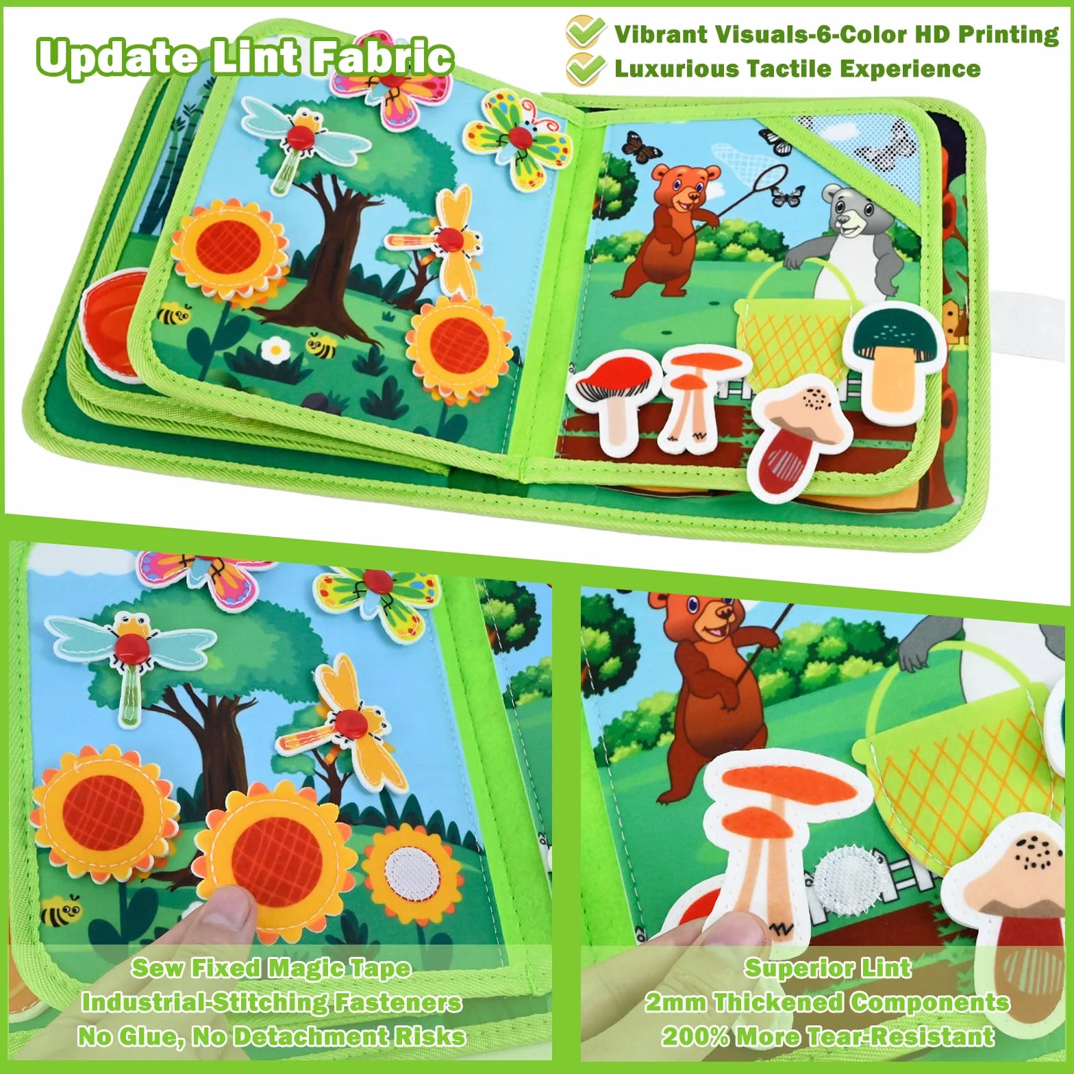 Busy Board Montessori 1 Anno, Quiet Book Sensoriale Educativo Feltro Valigetta Giochi Montessori 1 2 3 Anni, Giochi Libro Interattivo Tavolo Pannello attività Didattici Regalo Bimbo