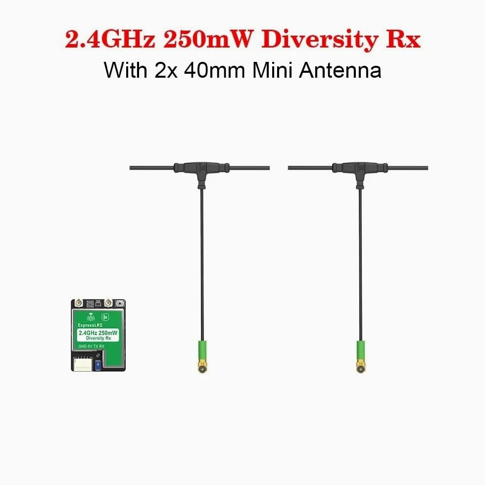 ExpressLRS ELRS 2.4G 868 900 Ricevitore diversità a doppia adatto for parti di droni da corsa RC FPV(2.4G RX 40mm Mini)
