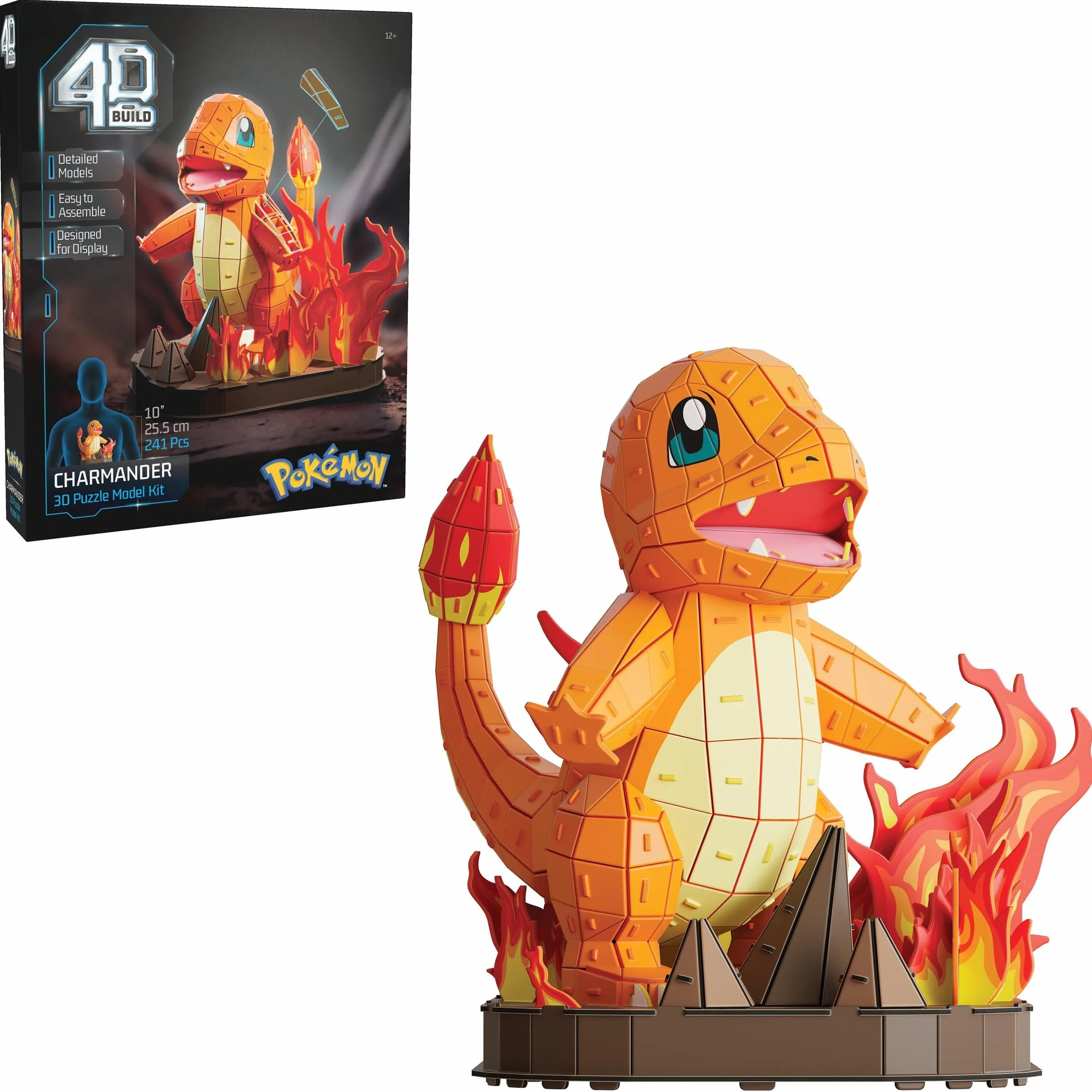 4D Build, Pokémon Charmander, Kit di Modellismo 3D, Puzzle per Adulti, 241 pezzi, dai 12 Anni in su