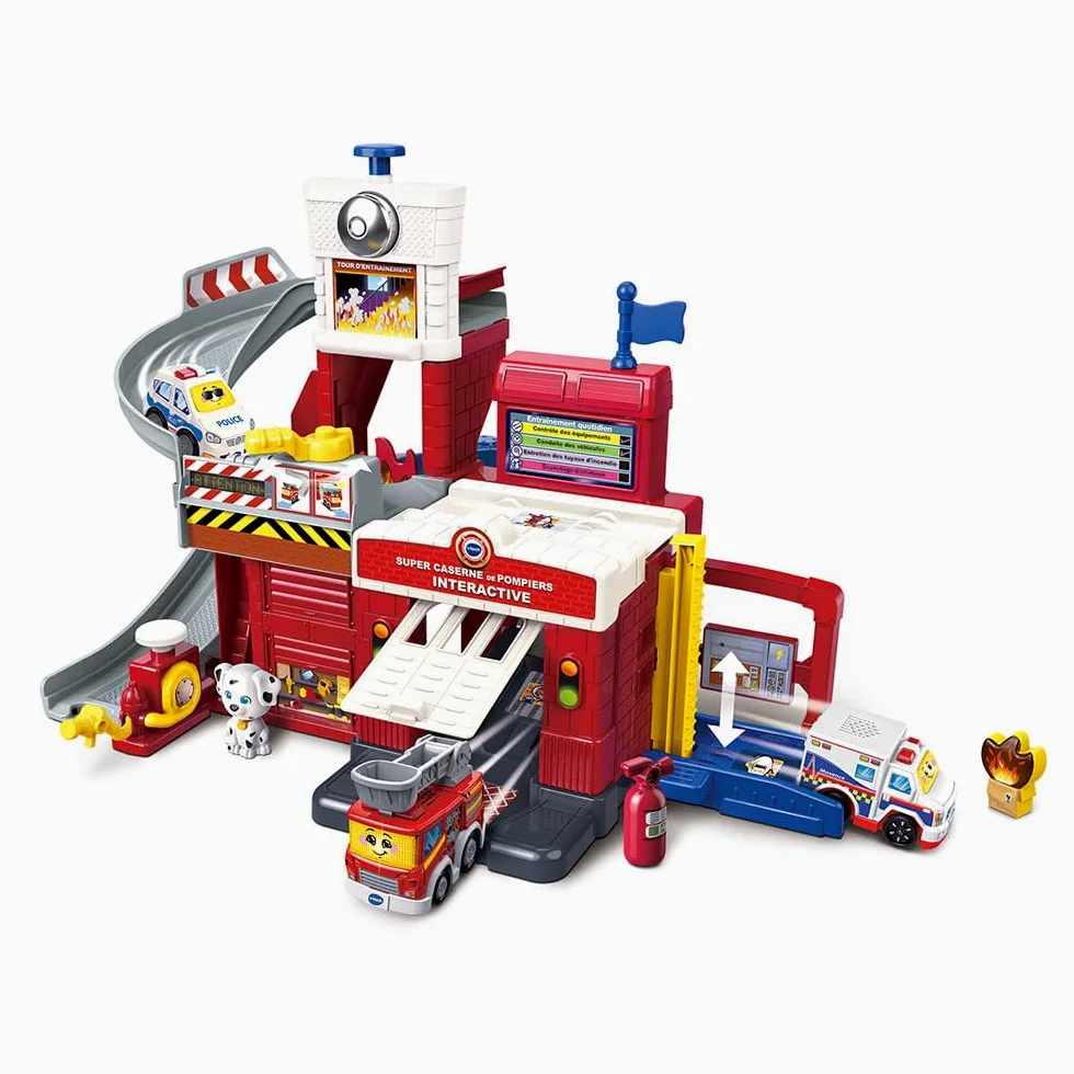 Circuit Vtech Tut Tut Bolides Série Pro Super Caserne de Pompiers Interactive