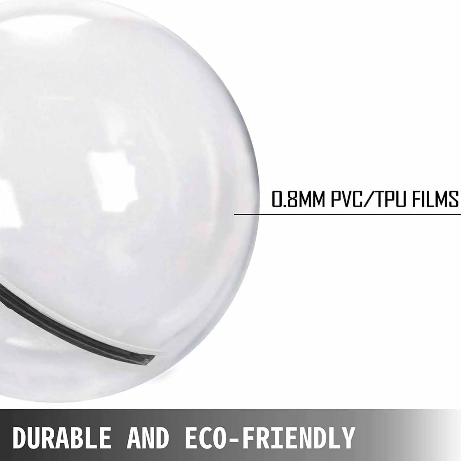 Palla Gonfiabile Gigante con Bolle d'Acqua, Pallone da Spiaggia Gonfiabile Oversize, Palla in Gomma Morbida riempita d'Acqua per Feste in Piscina, Spiaggia all'aperto (2 m)