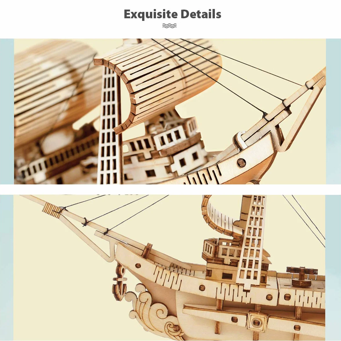 Rolife Puzzle 3D Legno Nave a Vela Rompicapo - Modellismo da Costruire Adulti - Decorazioni per la Casa Regalo Donna Uomo TG305