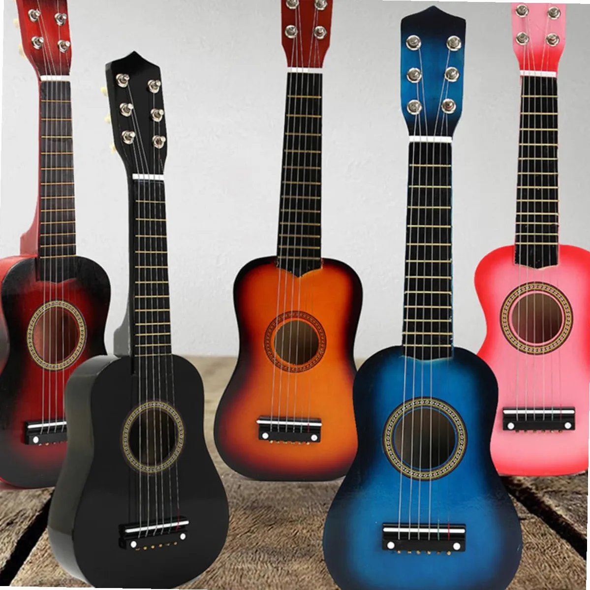 Chitarra Giocattolo Blu in Legno 23 Pollici per Bambini | Strumento Musicale Educativo, Design Creativo e Superficie Liscia, Back To School Party