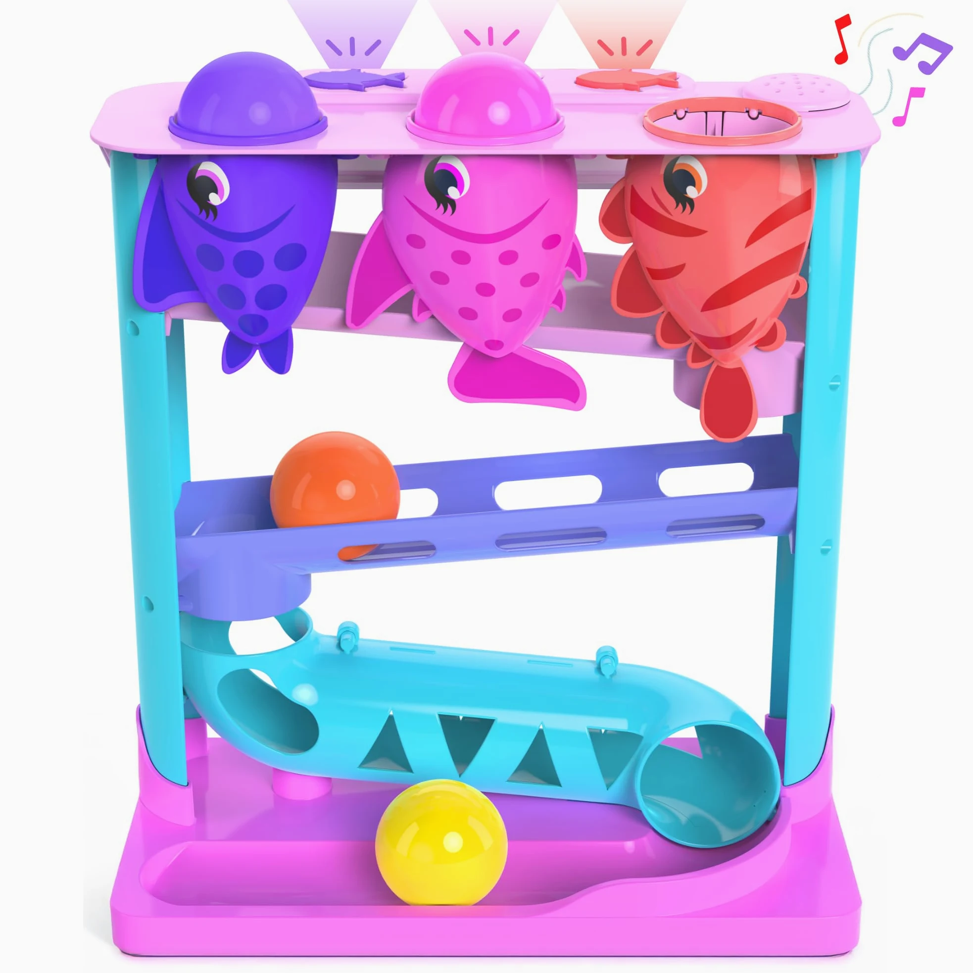 Move2Play, Feed The Fish | Giocattolo interattivo per Neonati e Bambini | Regalo di Compleanno di 1, 2+ Anni | Bambini e Bambine dai 6, 7, 8, 9, 10, 12, 18, 24+ Mesi