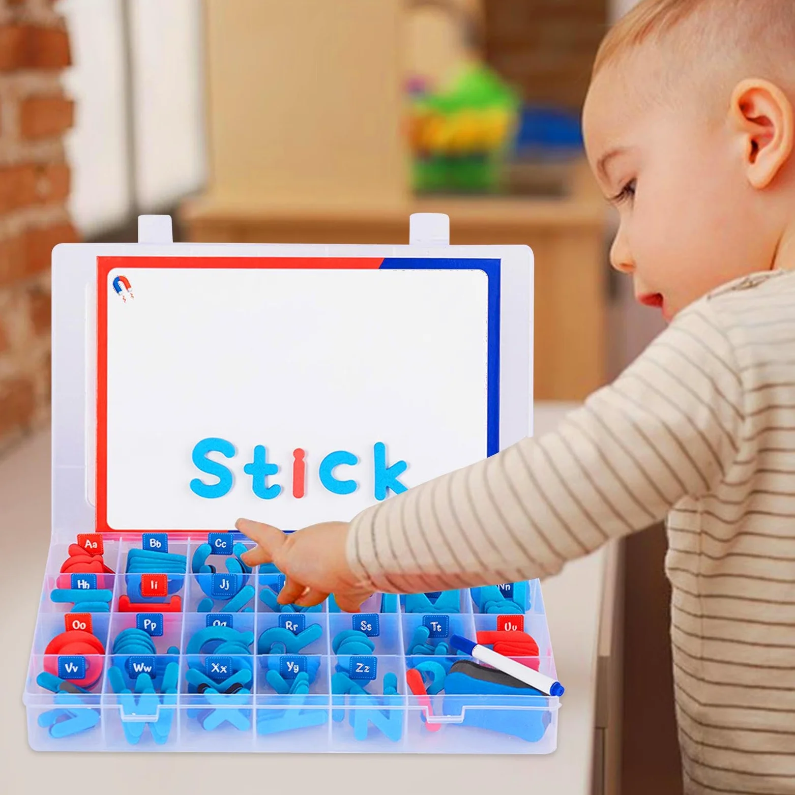 Kit Magnetico – Set Di Lettere | Magnetico per Sala Da Camera, Parti di apprendimento Ortografia Colorate, Educativo | Strumento Di Insegnamento per D