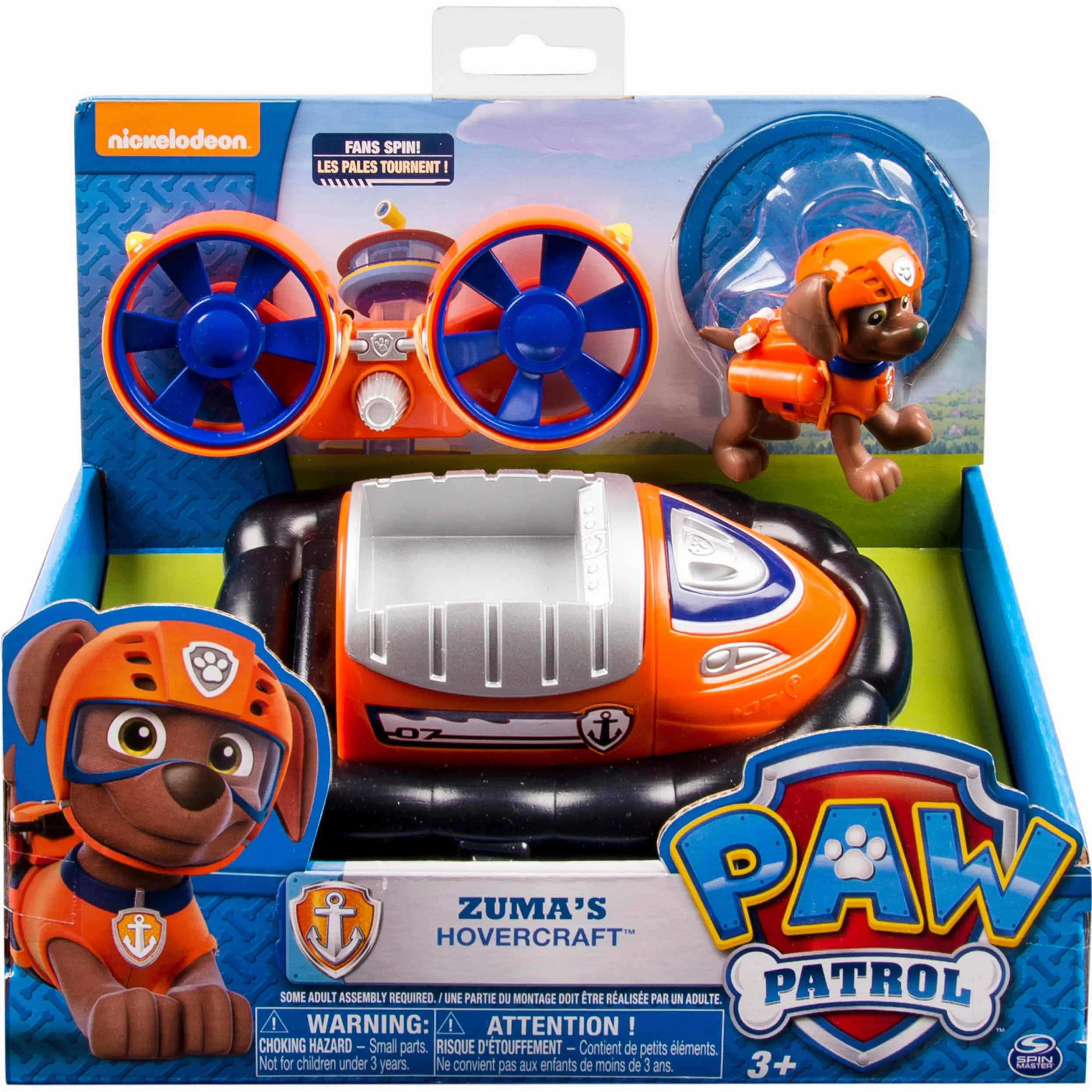 Spin Master Nickelodeon Paw Patrol Personaggio con Veicolo, Zuma e Il Suo Hovercraft