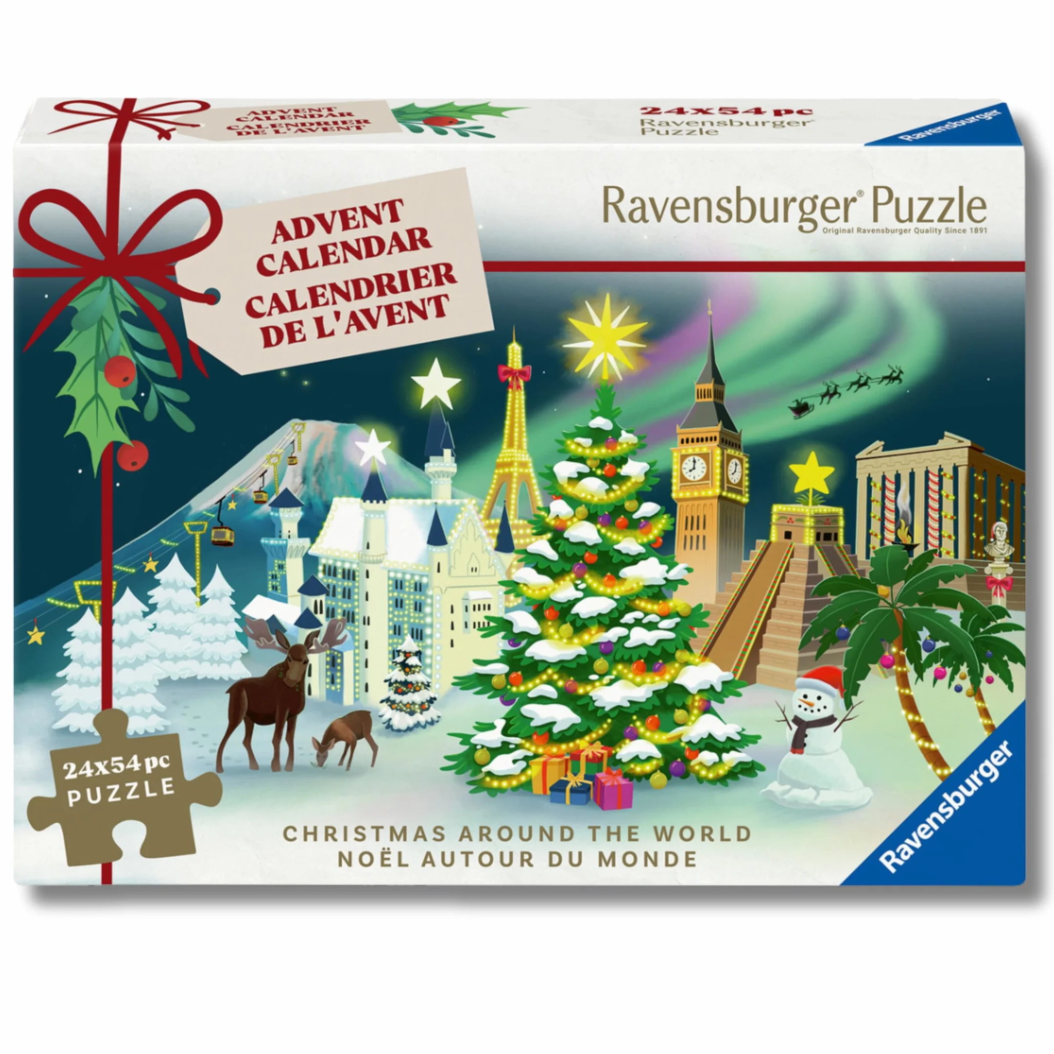 Ravensburger - Calendario Avvento Puzzle | Calendario Avvento Puzzle 2025 24x54 Pezzi | Calendario Dell'avvento Bambini e Adulti | Puzzles Ravensburger | Regali Natale