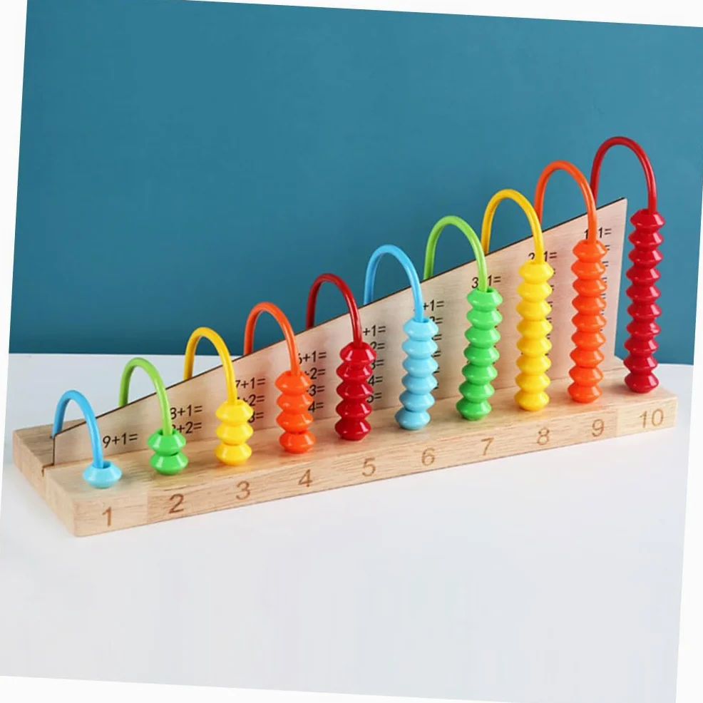 POPETPOP Abaco Educativo in Legno per Bambini, Calcolatrice Didattica | 1 Pezzo, Multicolore, per Asilo e Compleanno, Leggero, Strumento di Calcolo Mentale per Studenti