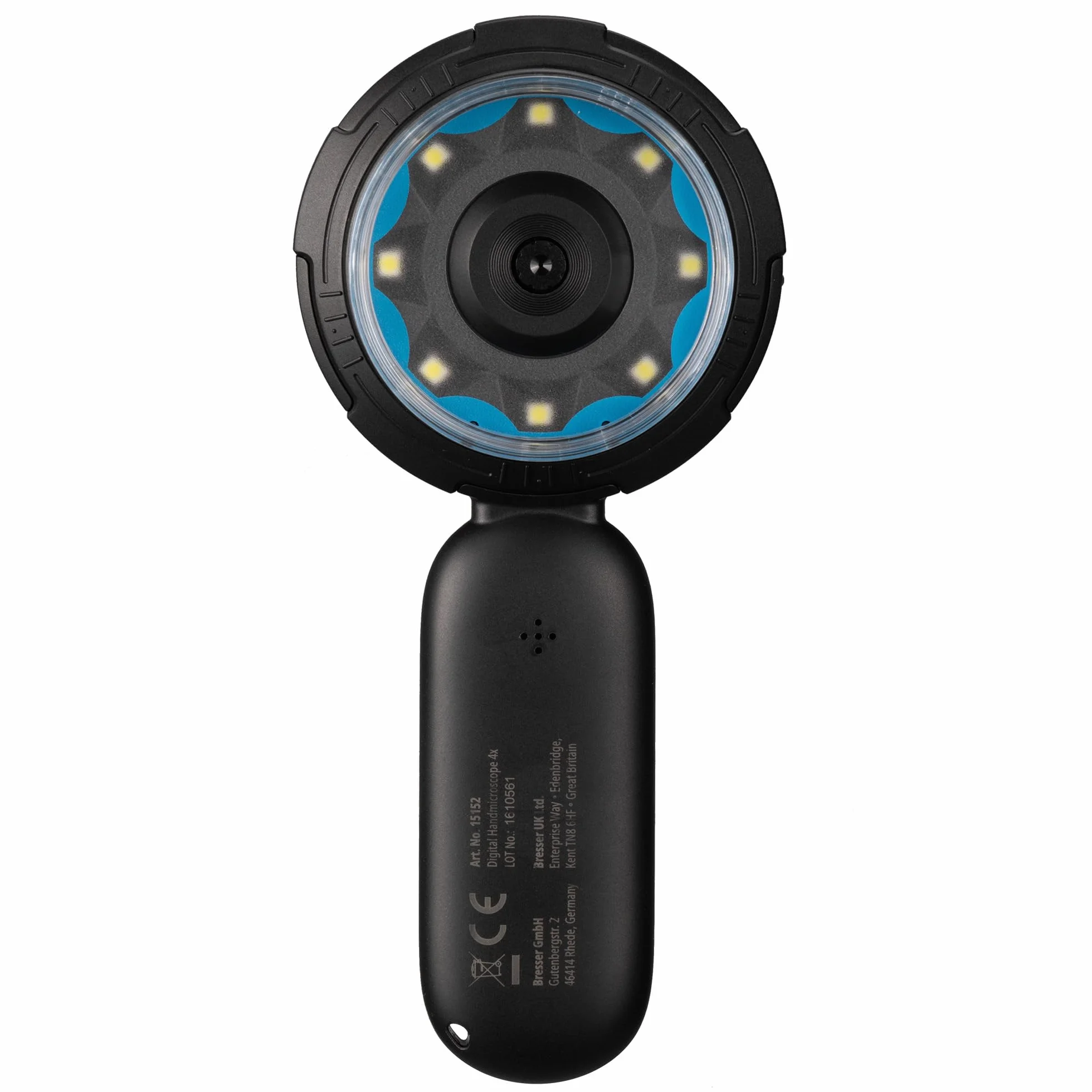 Bresser Microscopio digitale manuale per bambini e genitori, 10 x ottici, fino a 40 x digitali, 8 LED dimmerabili, funzione fotografica e webcam, giocattolo educativo