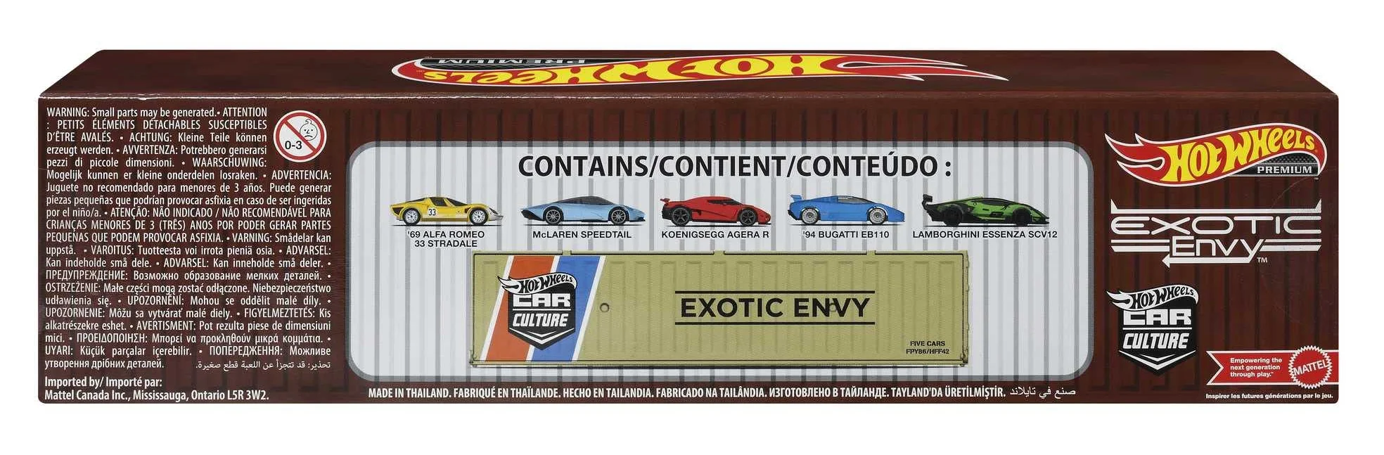 Hot Wheels - Premium Car Culture Speed Machines confezione da 5 macchinine sportive, carrozzeria in metallo, pneumatici Real Riders, in scala 1:64, regalo per collezionisti o bambini 3+ Anni, HFF42