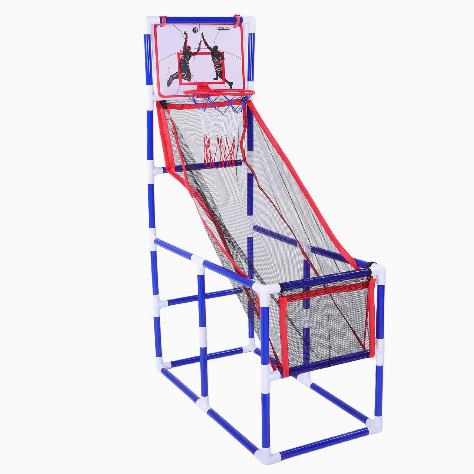 Set da Gioco di Basket con Ritorno Automatico della Palla, 4 | Canestro da basket portatile per bambini dai 3 ai 12 anni, con pompa ad aria, giocattolo compatto