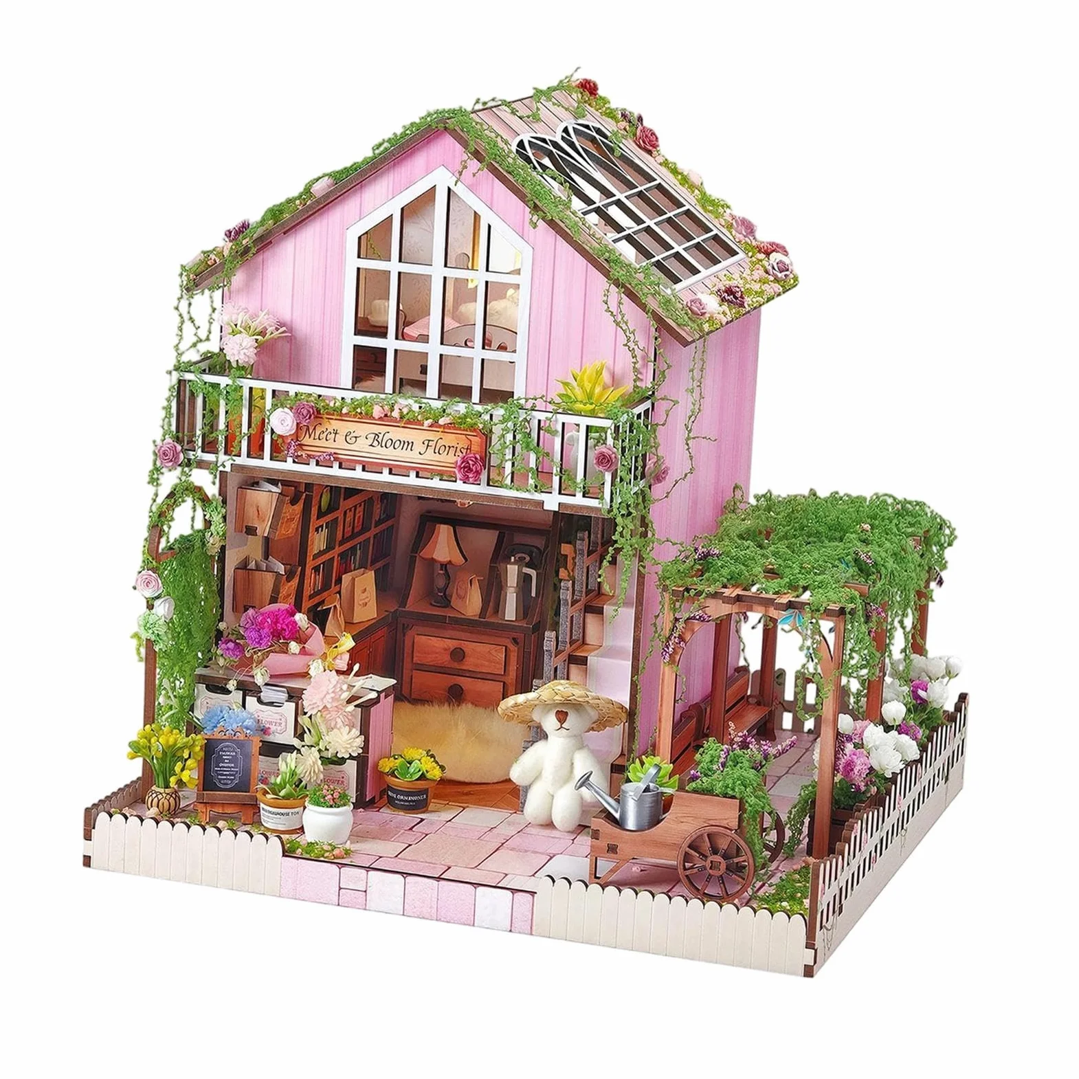 Kit in Miniatura Fai da Te per Casa delle Bambole, con Mobili, Hobby Fai da Te, Lavori in Legno, Giocattoli, Decorazione da Scrivania, Mini