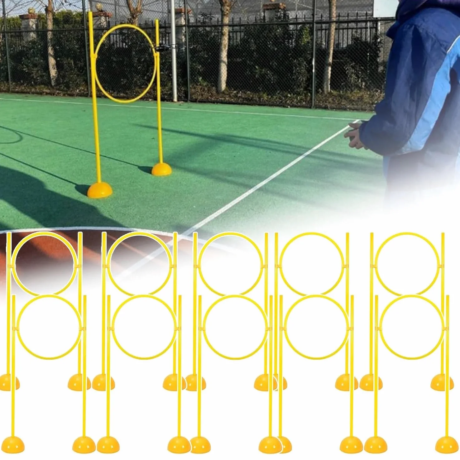 Drone Racing Obstacle Course Kit – Cancelli a cerchio portatili per allenamento in interni ed esterni con difficoltà regolabile