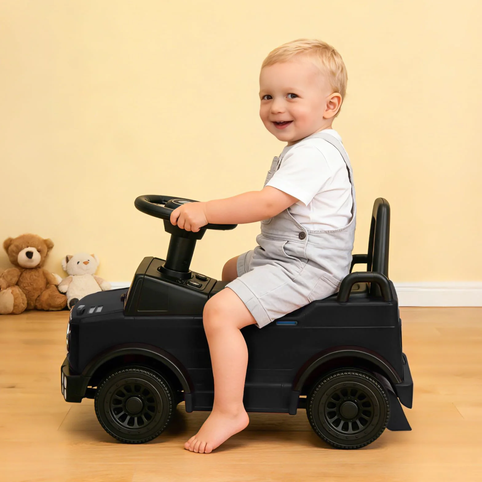 Macchina Cavalcabile Bambini Mercedes-Benz Unimog Licenza, Primi Passi 1-2 Anni Auto Glissante Bianco