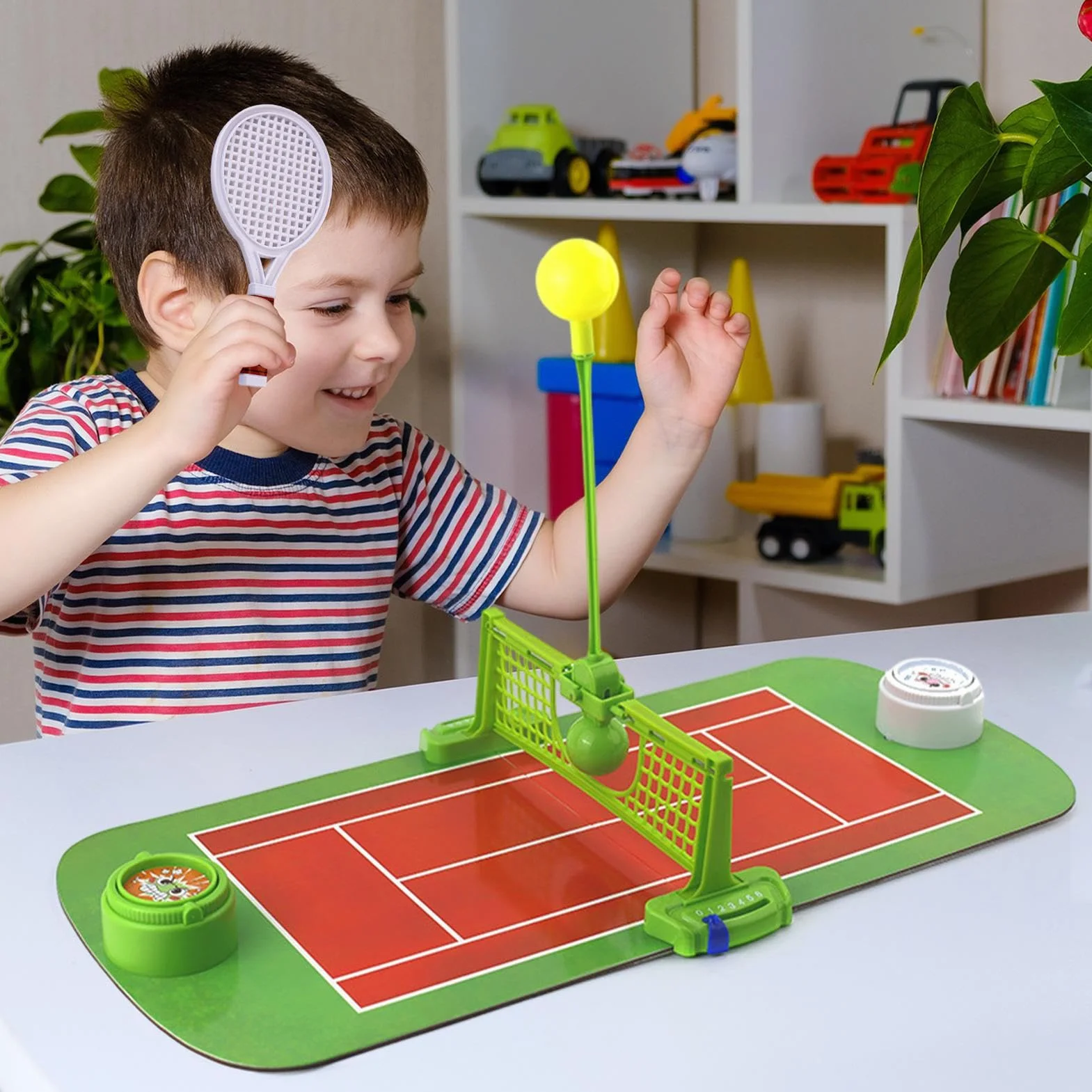 Gioco Da Tennis Da Tavolo Portatile con Racchette per Due Giocatori