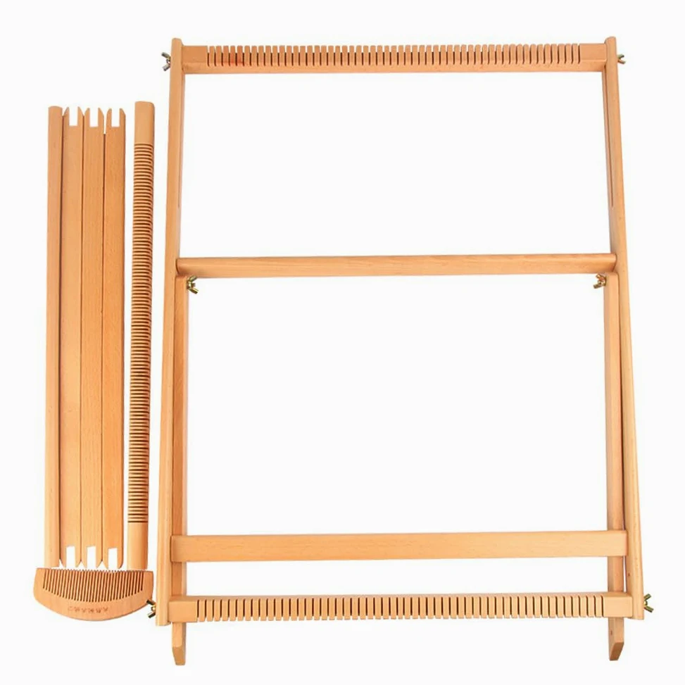 Generico Kit di Tessitura in Legno per Bambini - Multiuso, Strumento per | | Creativi di Lunga Durata Macchina per Maglieria Adatta Ai Principianti con Barra di Ordito Durevole Strumento PE