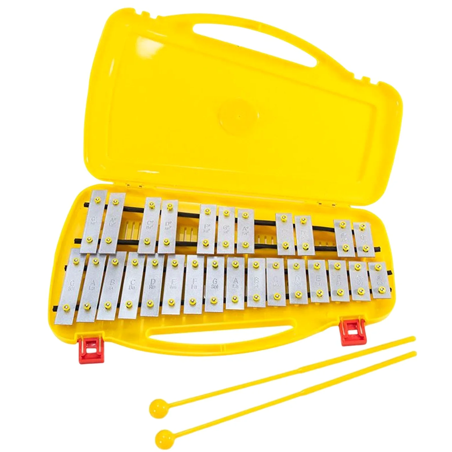 BEALIFE Strumento musicale professionale per bambini, xilofono a 27 note, glockenspiel con custodia, barre sonore di accordatura in metallo, xilofono professionale a 27 note