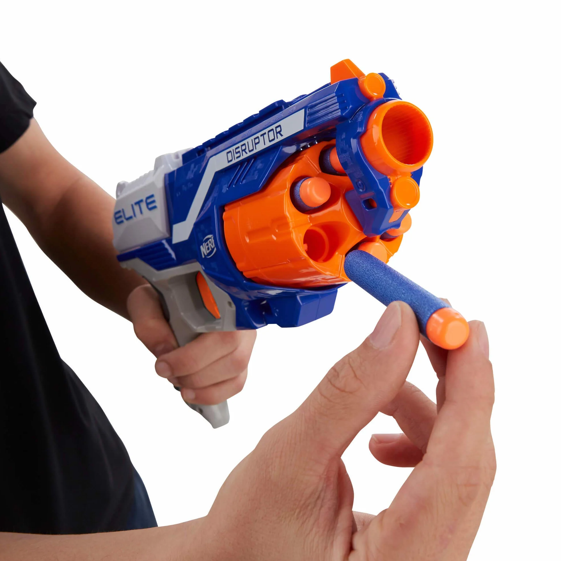 Hasbro Nerf Elite Disruptor Blaster Giocattolo Tamburo Rotante 6 Dardi Blu Arancione 8+