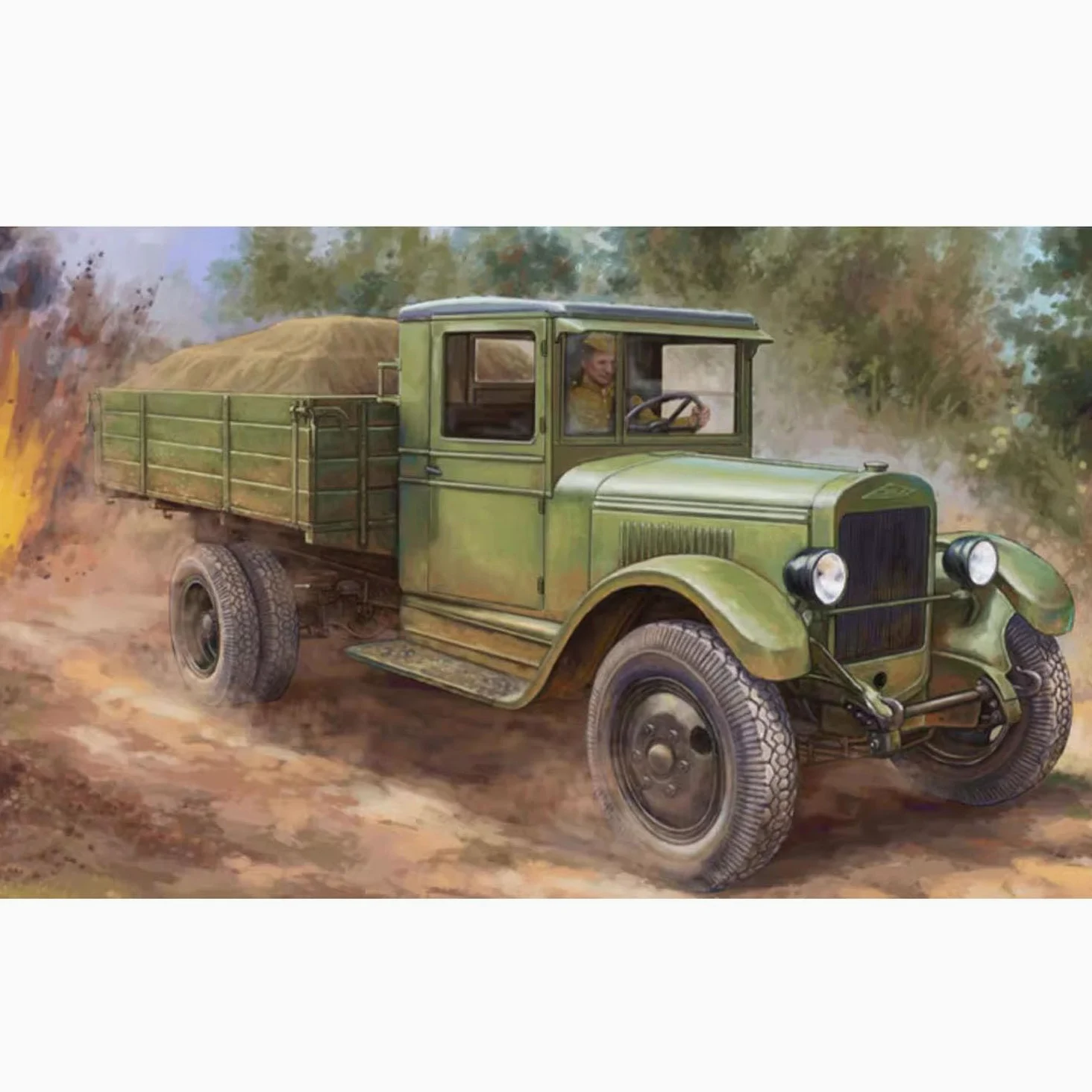 TOUCAN RC HOBBY 1/35 Russo ZIS-5 Militare Camion Veicolo Auto Kit Modello Statico