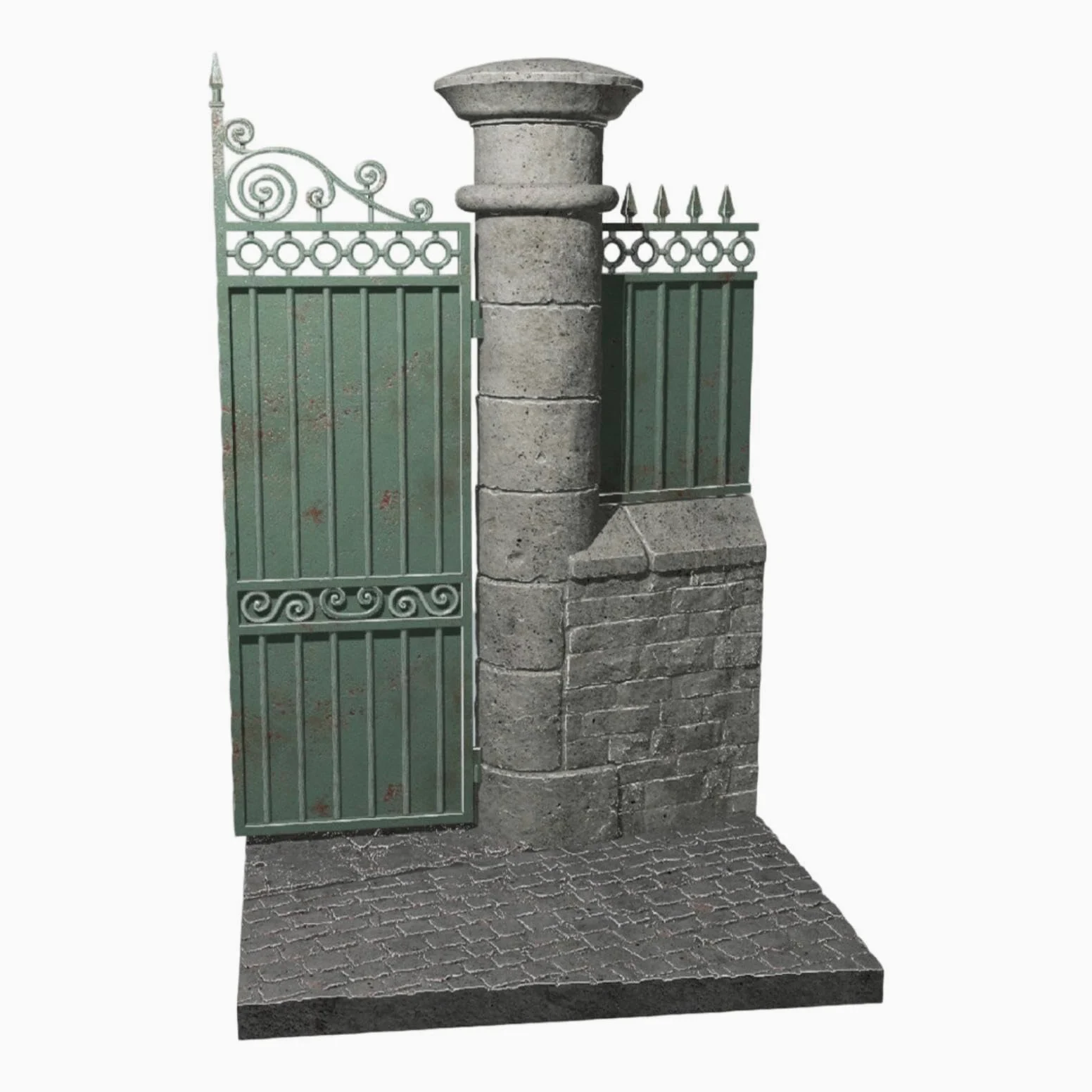 1/35 Modello Fai da Te di Cancello E Muro in Resina per Modelli Architettonici Accessori Fai da Te