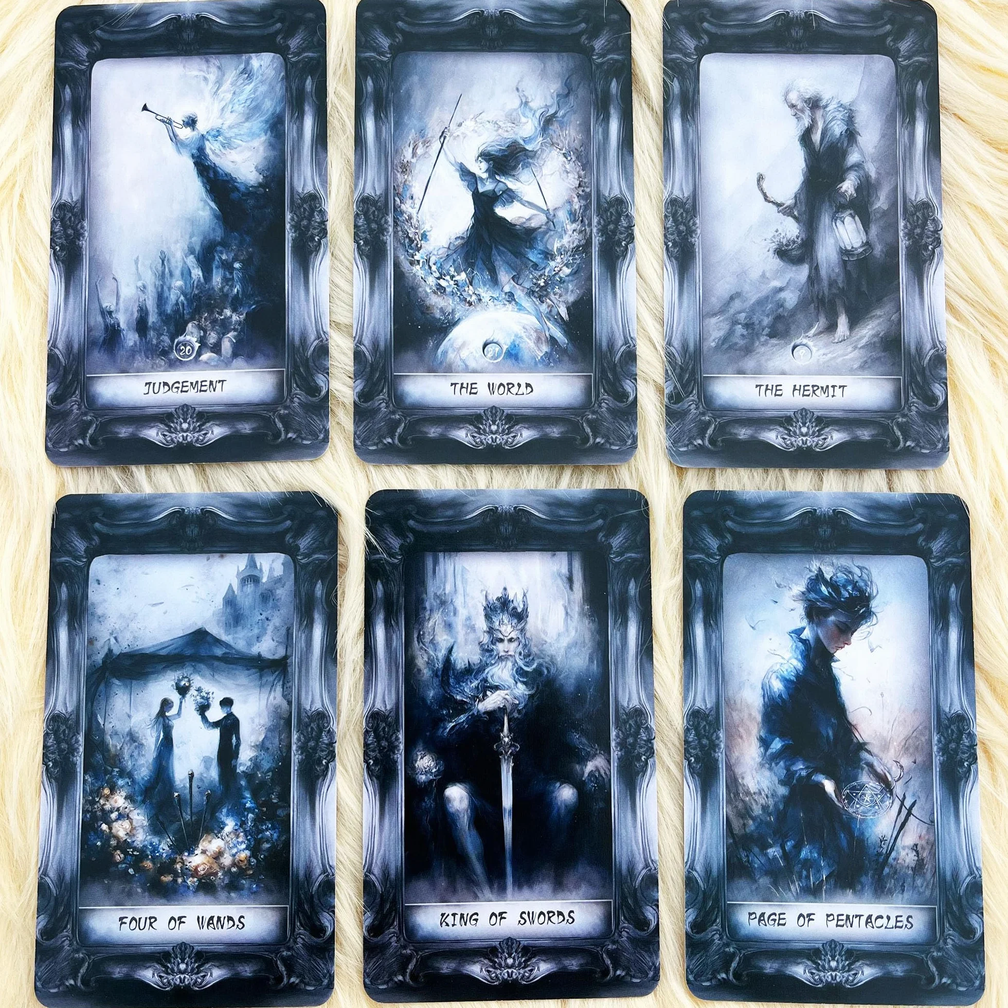 Mazzo di Tarocchi Dark Fantasy 78 carte gotiche con guida per principianti gioco di divinazione ombra e luce