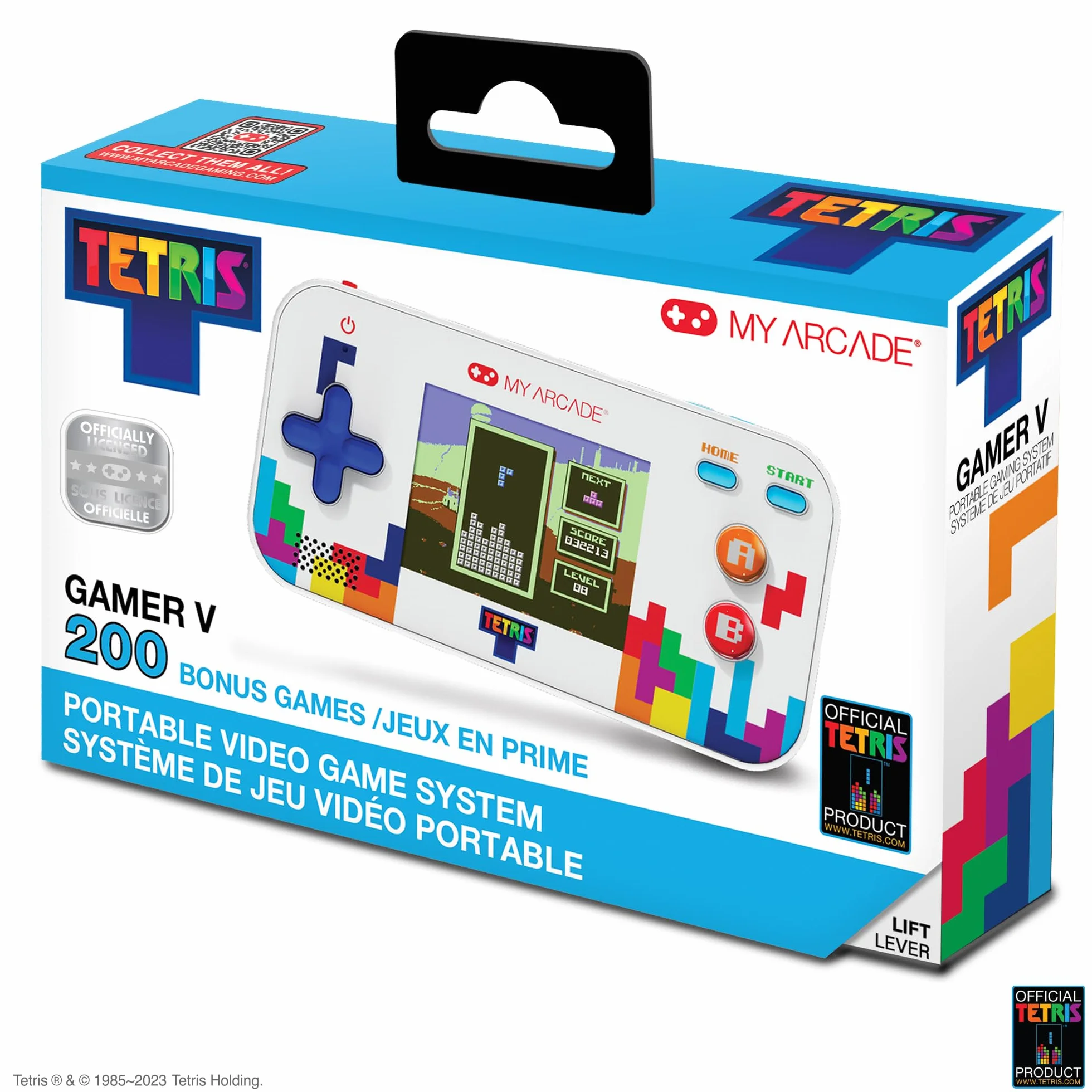 GAMER V CLASSIC TETRIS 2,5'' PORTABLE GAMING SYSTEM (201 GIOCHI IN 1)