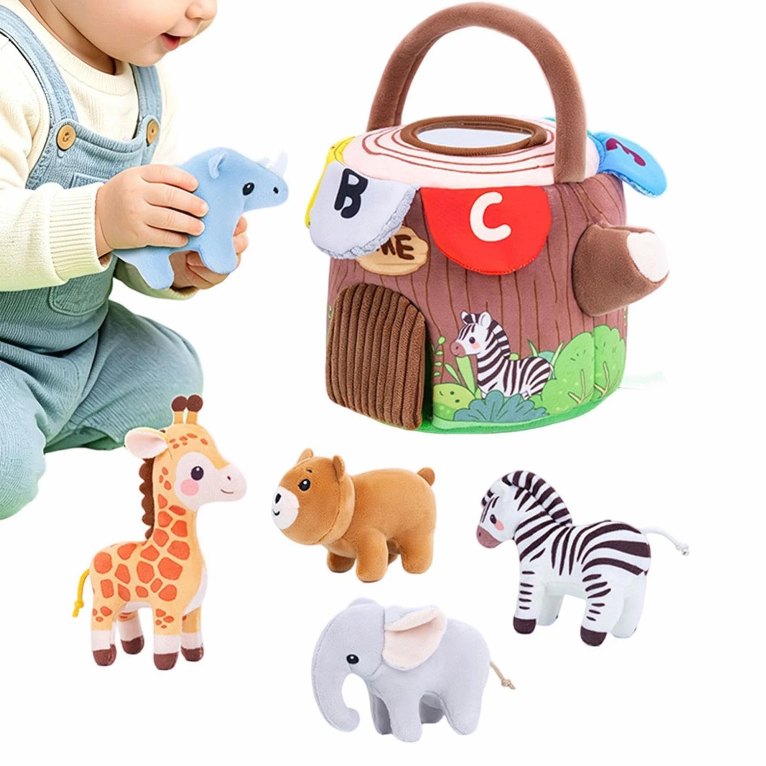 Giocattoli animali da fattoria Figurina Sensoriale Interattiva per Bimbi | Giocattolo con Figure Animali Realistiche Per Bambini Casa Viaggio Scuola Materna Asilo Feste Classe