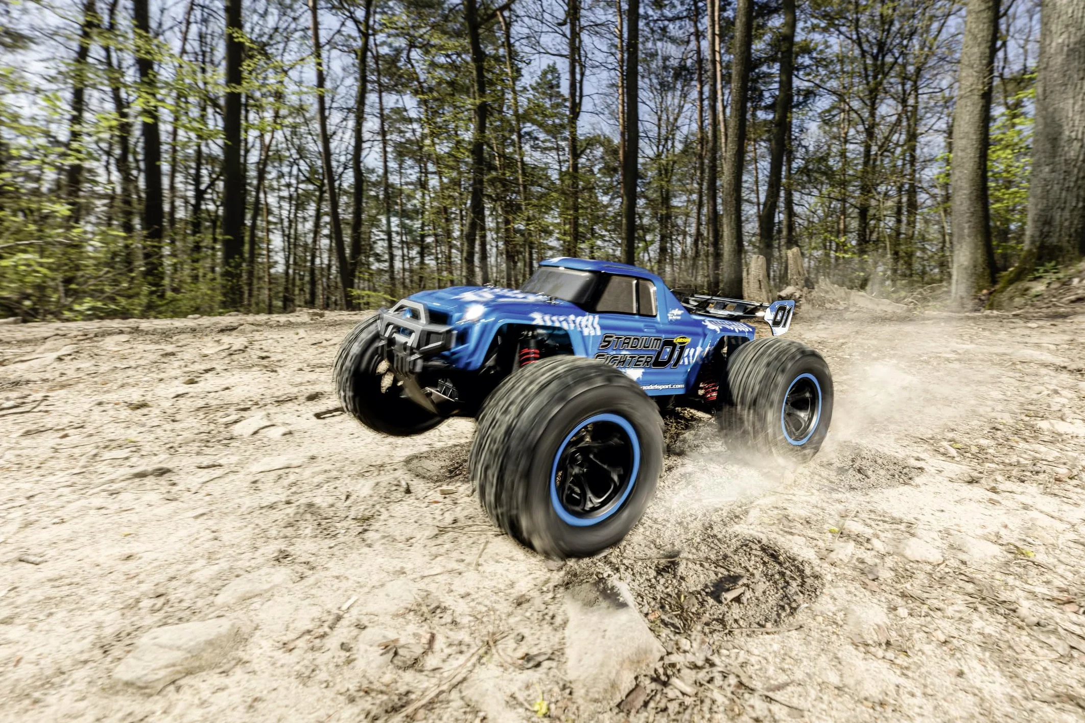 Carson 500404252 Stadium Fighter XS 1:10 100% RTR blu - Auto telecomandata, Buggy RC, incluse batterie e telecomando, Buggy fuoristrada