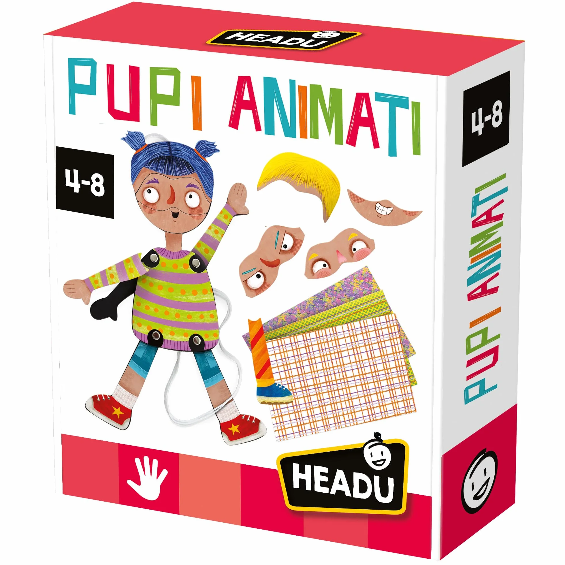 HEADU Pupi Animati Crea Vesti Svesti Marionette Gioco Creativo Bambini 5-8 Anni Made in Italy