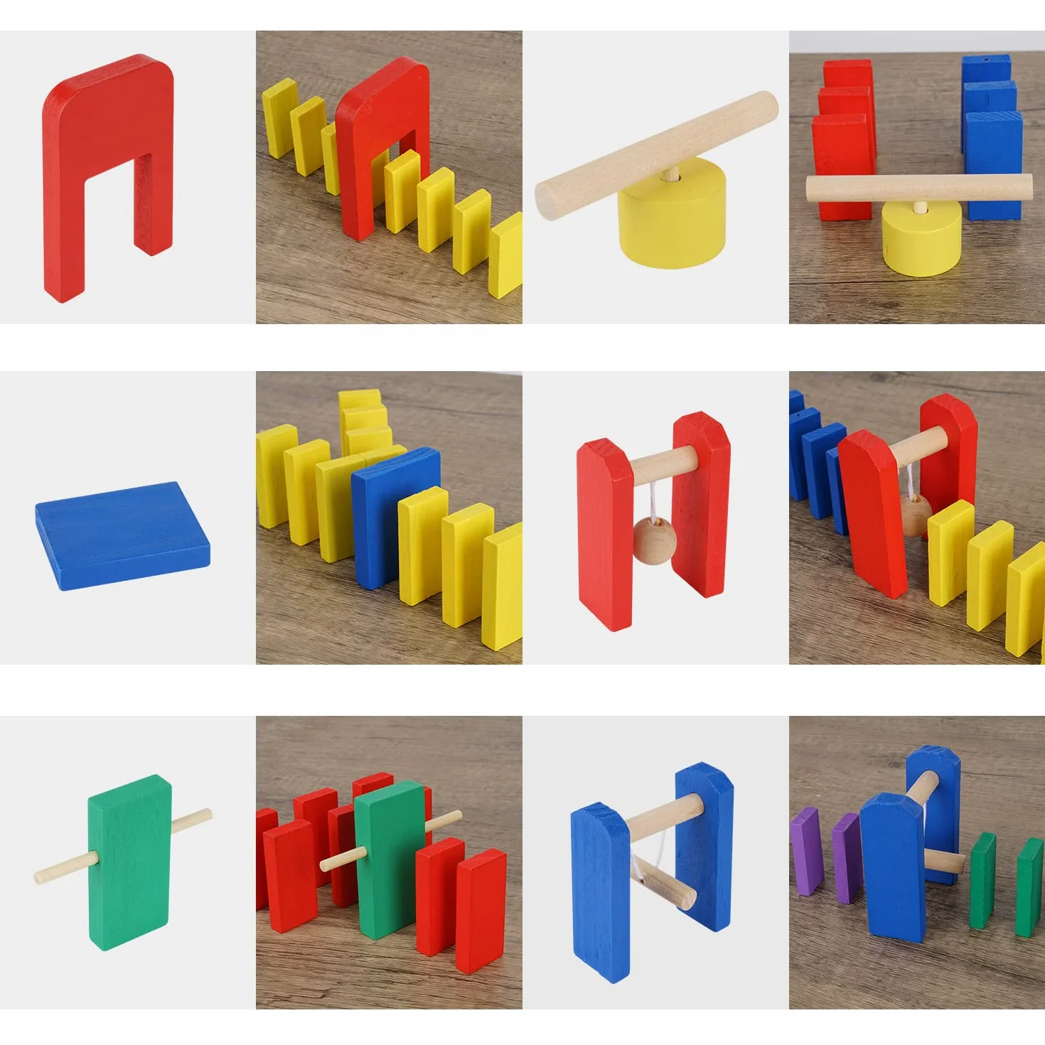 Calmado - 1000pz Set Domino in Legno Giga Edizione + Borsa + Istruzioni + Accessori