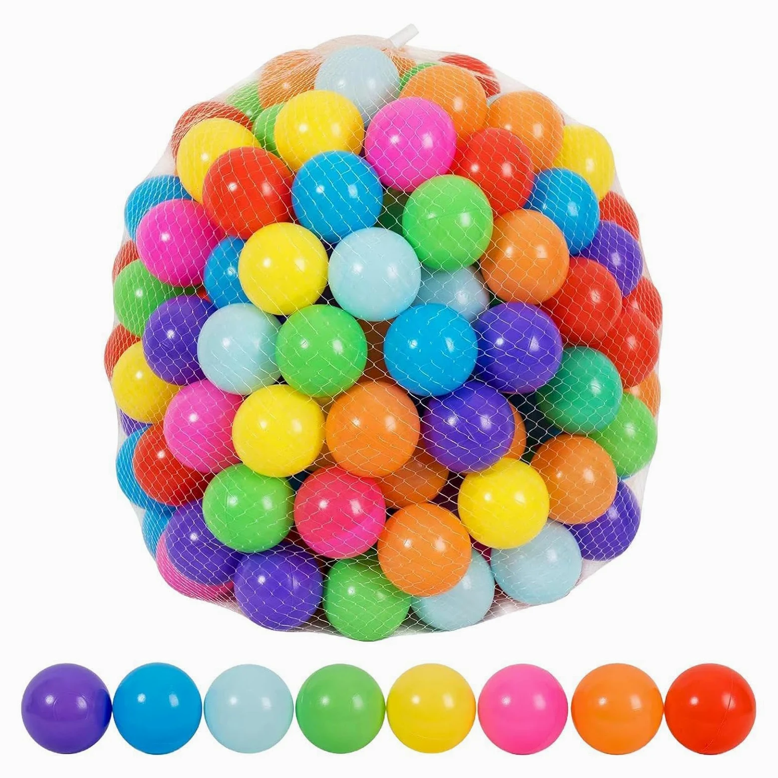 Palline per Piscina di Palline 50 Pezzi Giocattoli Riutilizzabili per | Palline Antistress da 7 cm per Recinto per Giochi, Tenda, Piscina, Festa di Compleanno, Decorazione