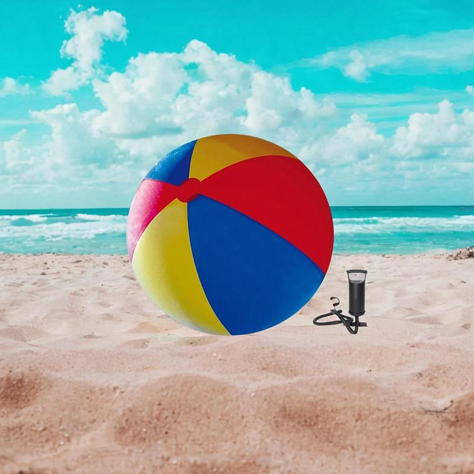 Pallone Gonfiabile da Spiaggia, per Piscina, per Esterni, in PVC, Pieghevole, Grande, Gioco Acquatico, Facile da Trasportare, Giocattolo Interattivo C, Diametro 130 Cm