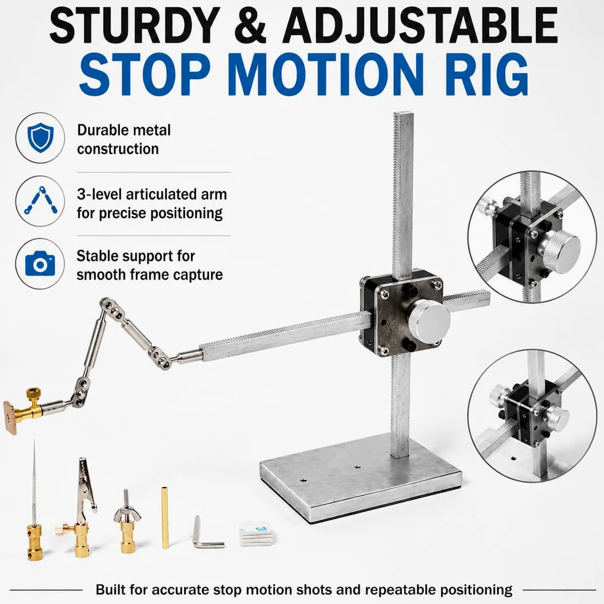 TsoLay Kit di Armature per Stop Motion con 5 Connettori per Animatori, Rigging E Avvolgitore per Animazione Stop Motion, Time-Lapse, Fotografia di Prodotti E Progetti Creativi. 26CM