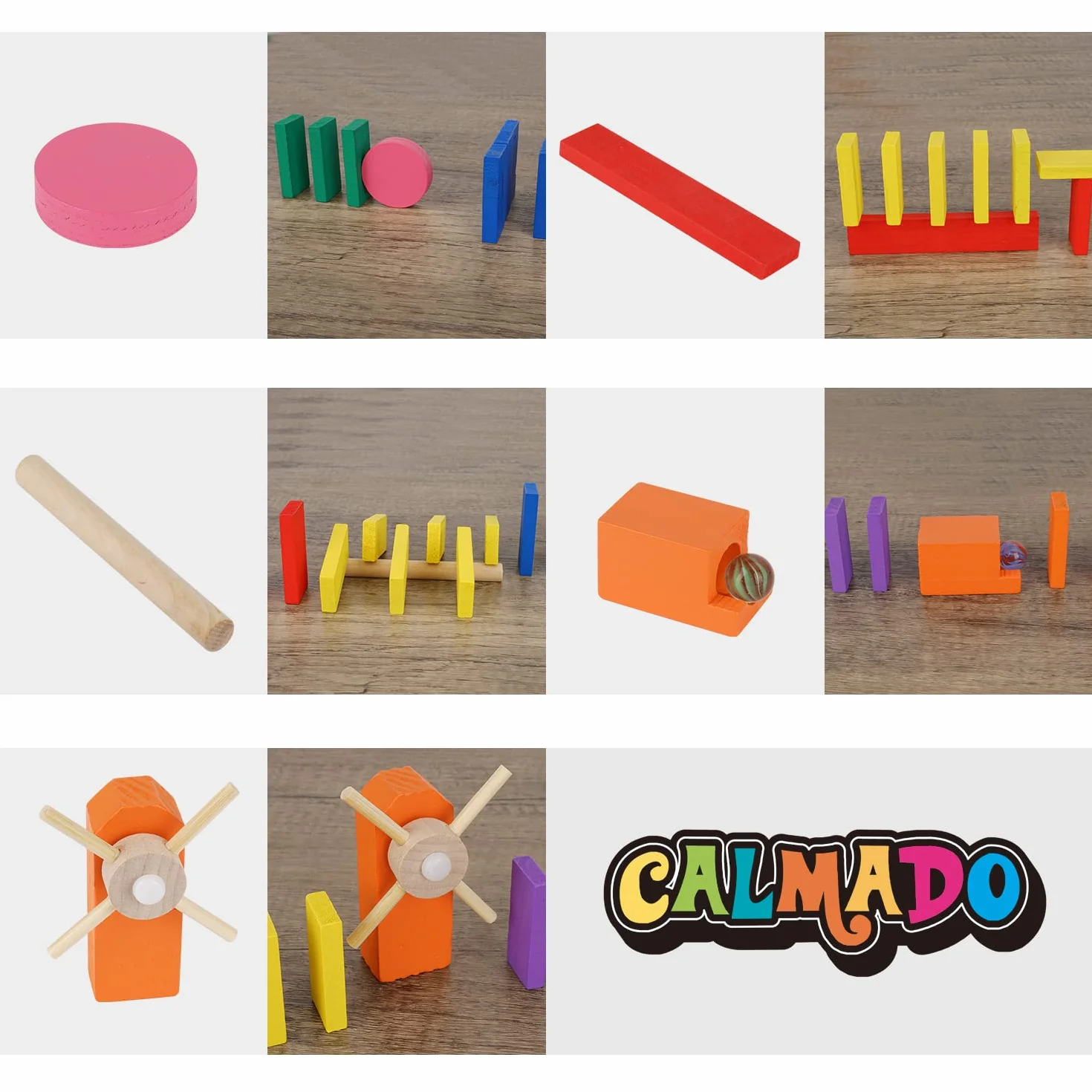 Calmado - 1000pz Set Domino in Legno Giga Edizione + Borsa + Istruzioni + Accessori