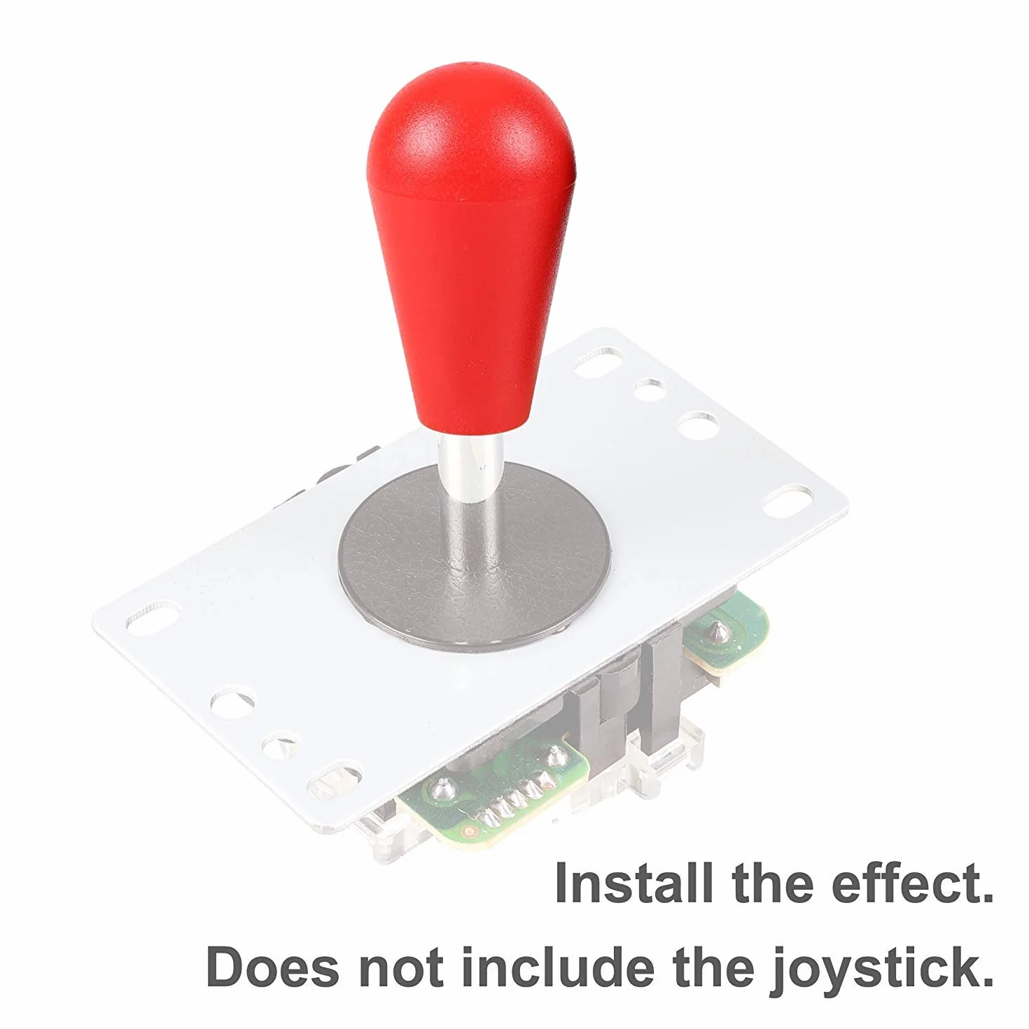 EG STARTS Joystick Oval Balltop, Ellipse Topball Handle per 2 Giocatori - Sanwa Joystick MAME Jamma Part (Rosso & Nero)
