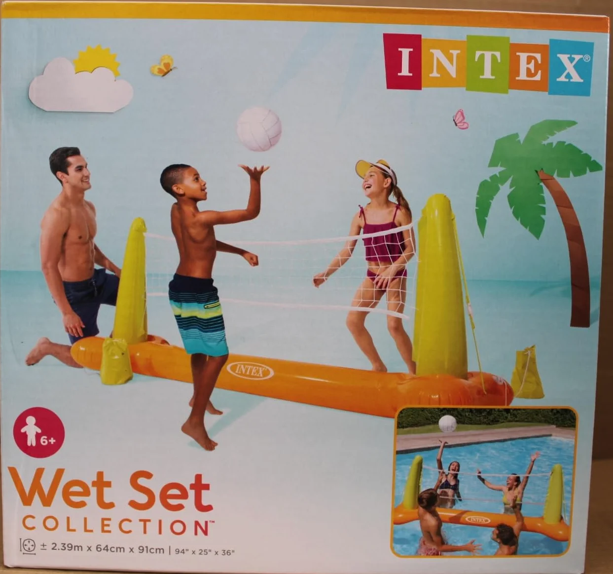 Intex Pool Game - Pallacanuoto gonfiabile, Giochi Piscina, Rete da Pallavolo (Set 1)