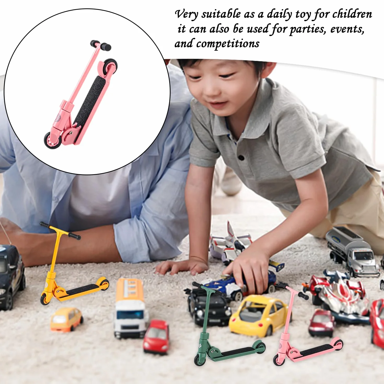 6 Pezzi Finger Roller, Simpatico Giocattolo A Punta di Dito, Giocattolo Creativo, Mini Scooter, Giocattolo per L'Allenamento delle Dita