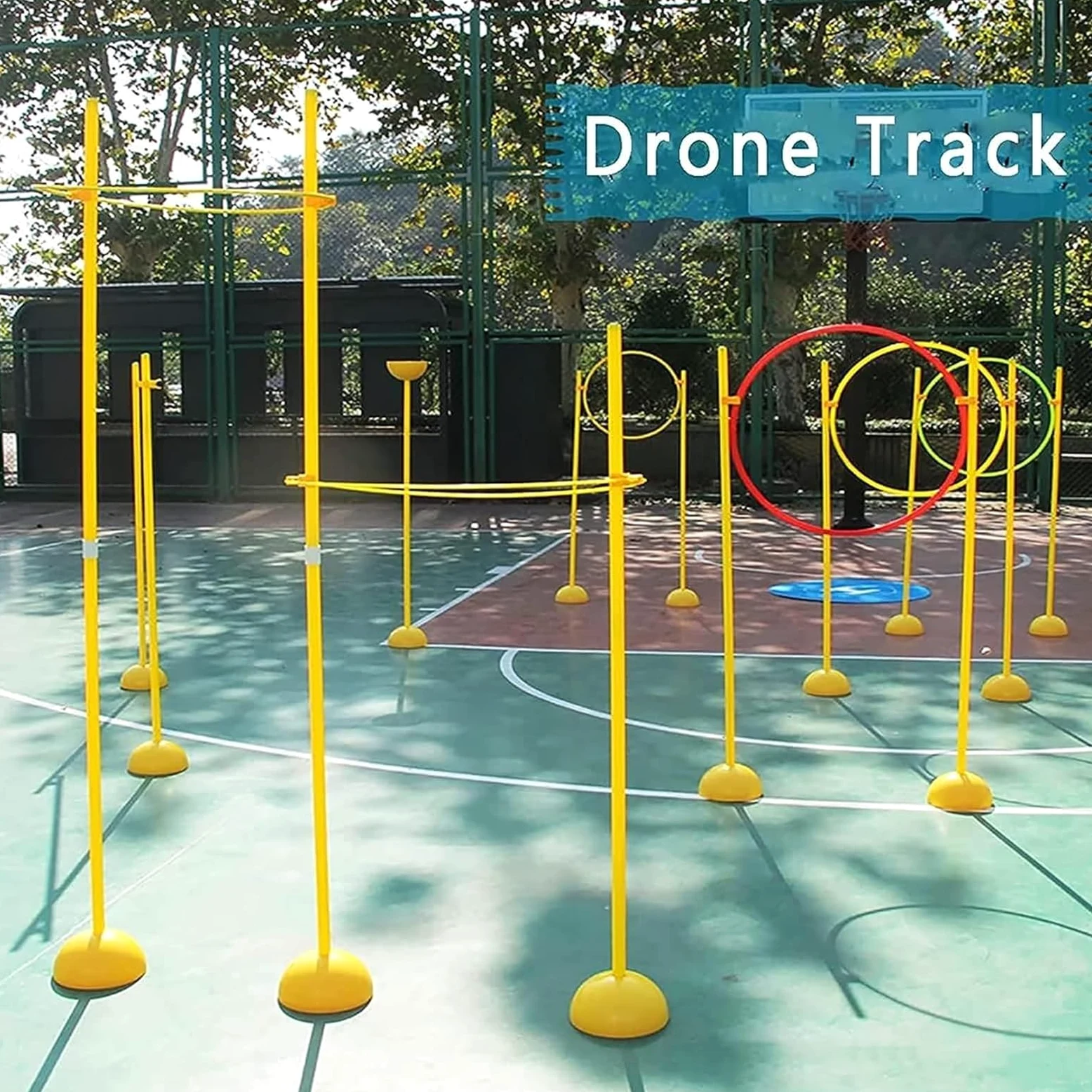 Percorso a ostacoli da corsa con droni, attrezzatura for esercitazioni su aeromodelli di droni, kit di droni da corsa facile da costruire e trasportare, adatto for giochi di droni, amanti di bambini