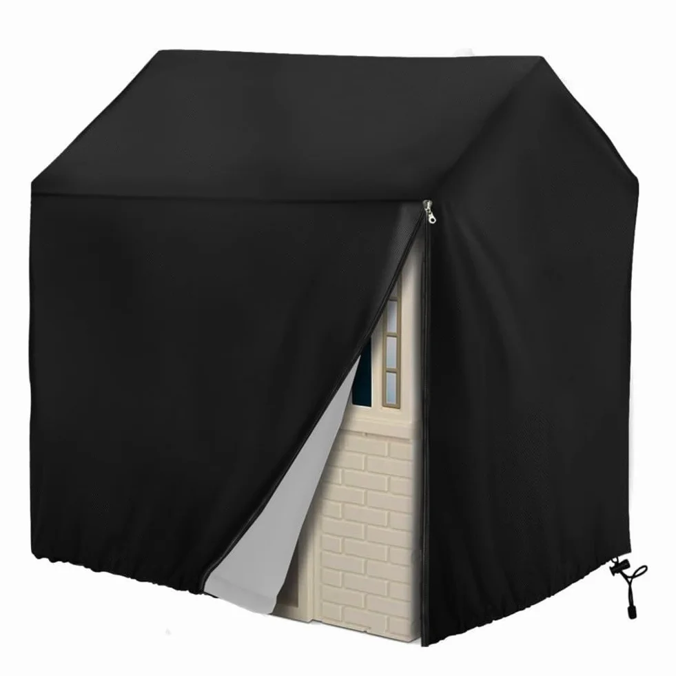 Copertura impermeabile per casetta dei giochi in legno da esterni, in tessuto Oxford 210D, resistente, protezione da giardino, con protezione solare, antipolvere, design antivento e coulisse