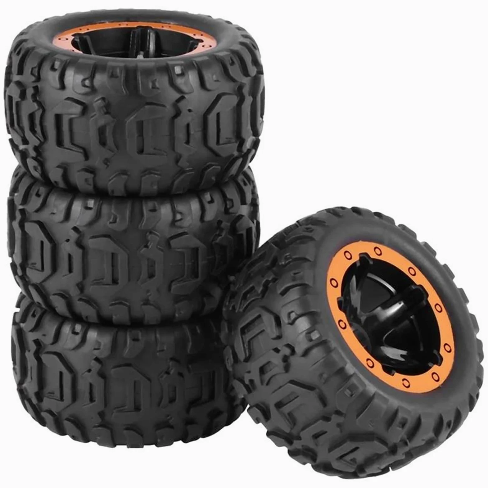 Compatibile Con HBX 16889 4 Pezzi Pneumatici E Ruote Cerchioni Accessori Per Auto Telecomandate 1/16 RC Di Ricambio M16038