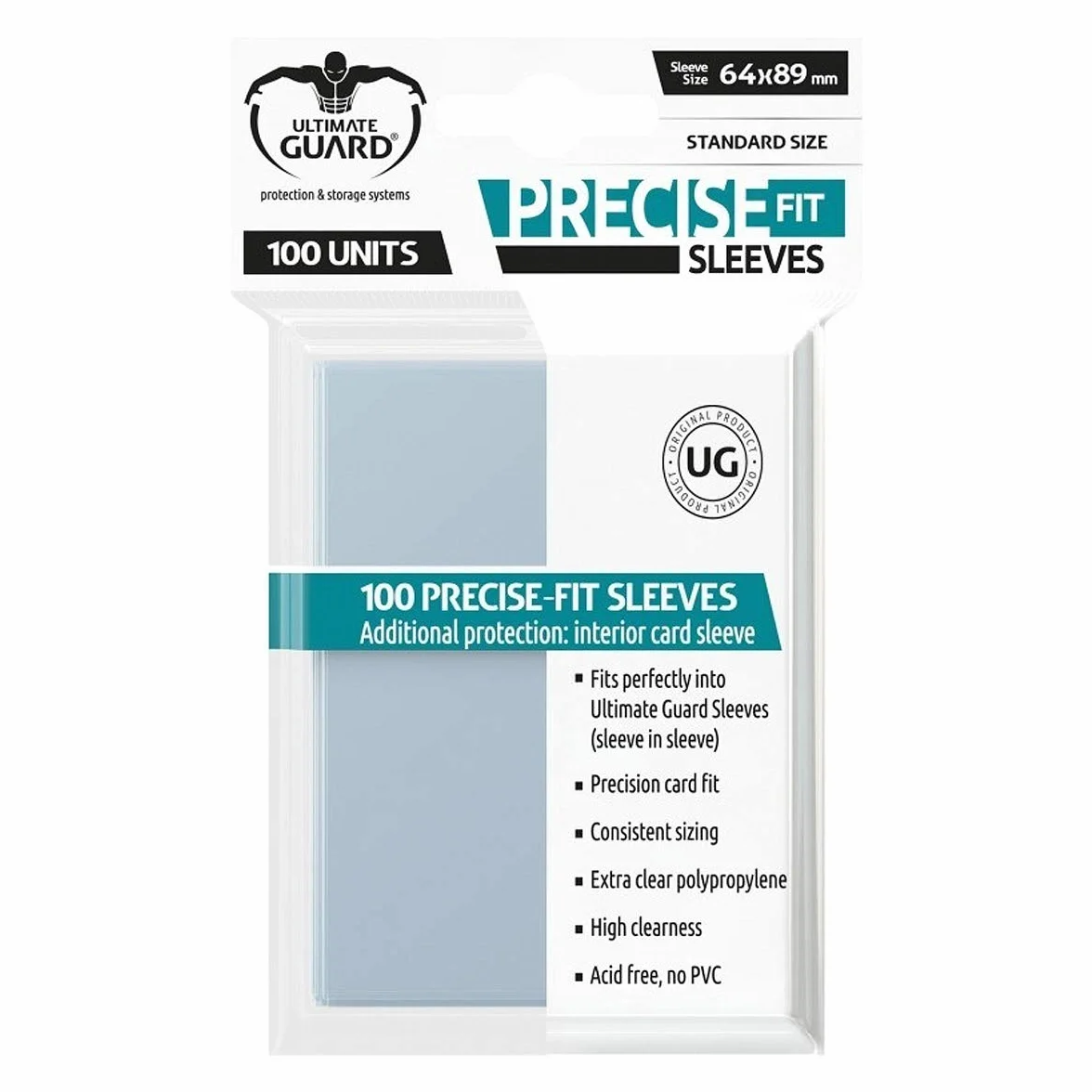 Ultimate Guard - Manicotti di precisione, misura standard, trasparenti, confezione da