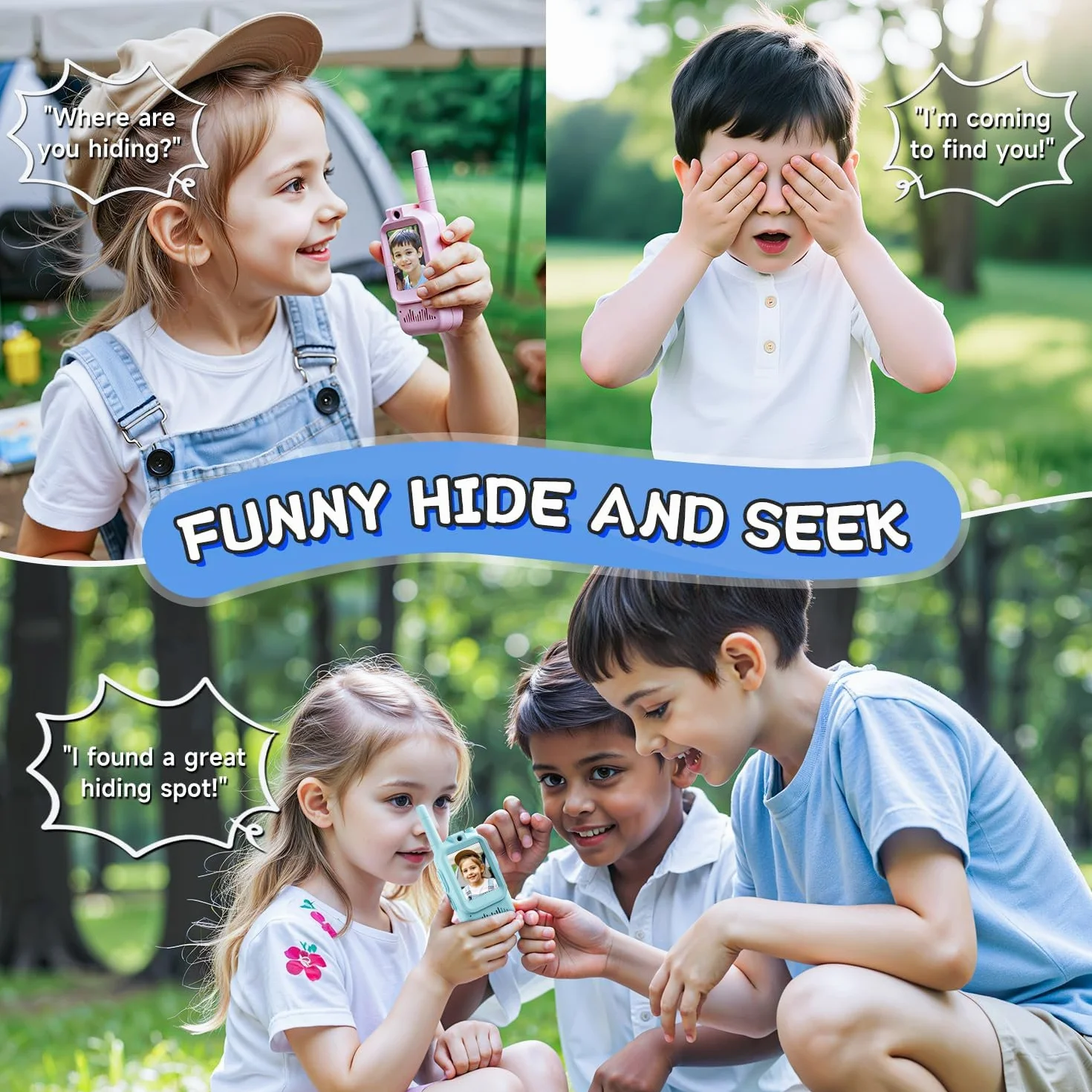 Bambini Walkie-Talkie Video Set 2 Pezzi Giocattolo Interattivo Educativo Fotocamera HD