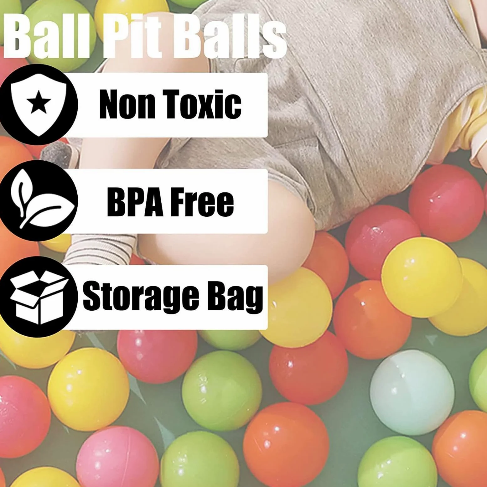 Grandi Palline da per Piscina di Palline 50 Pezzi Giocattoli da Interno | Palline da 7 cm per Bambini per Festa di Compleanno, Decoration per Cameretta, Tenda
