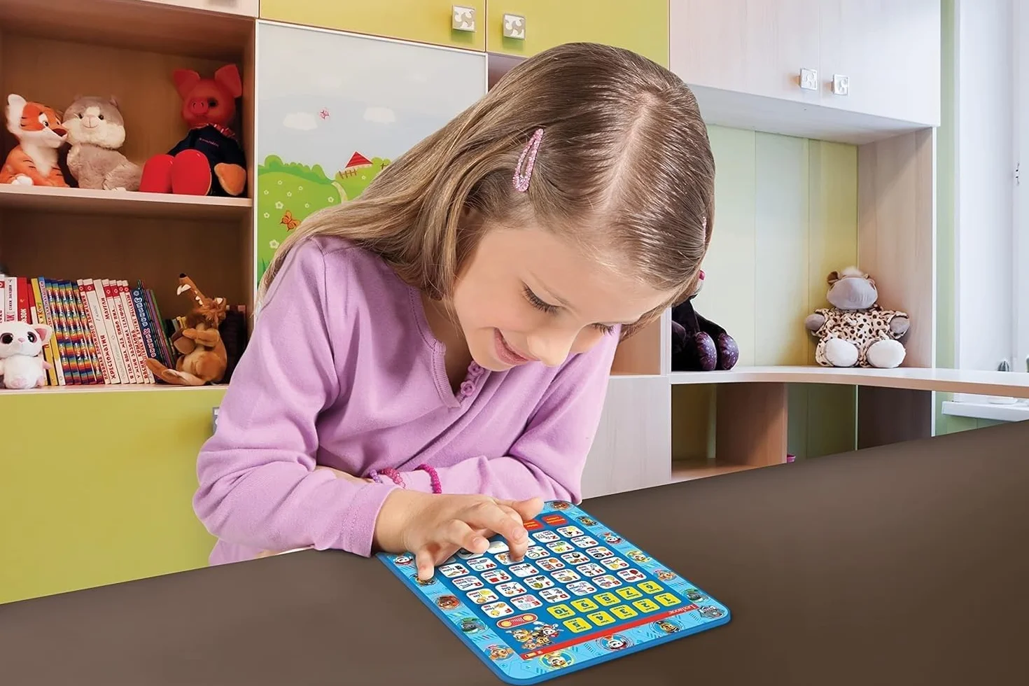 Lexibook Paw Patrol, JCPAD002PAi3, tavoletta educativa bilingue interattiva, Giocattolo per Imparare Lettere dell'alfabeto, Numeri, Parole, ortografia e Musica, Lingua Inglese/Tedesca, Blu