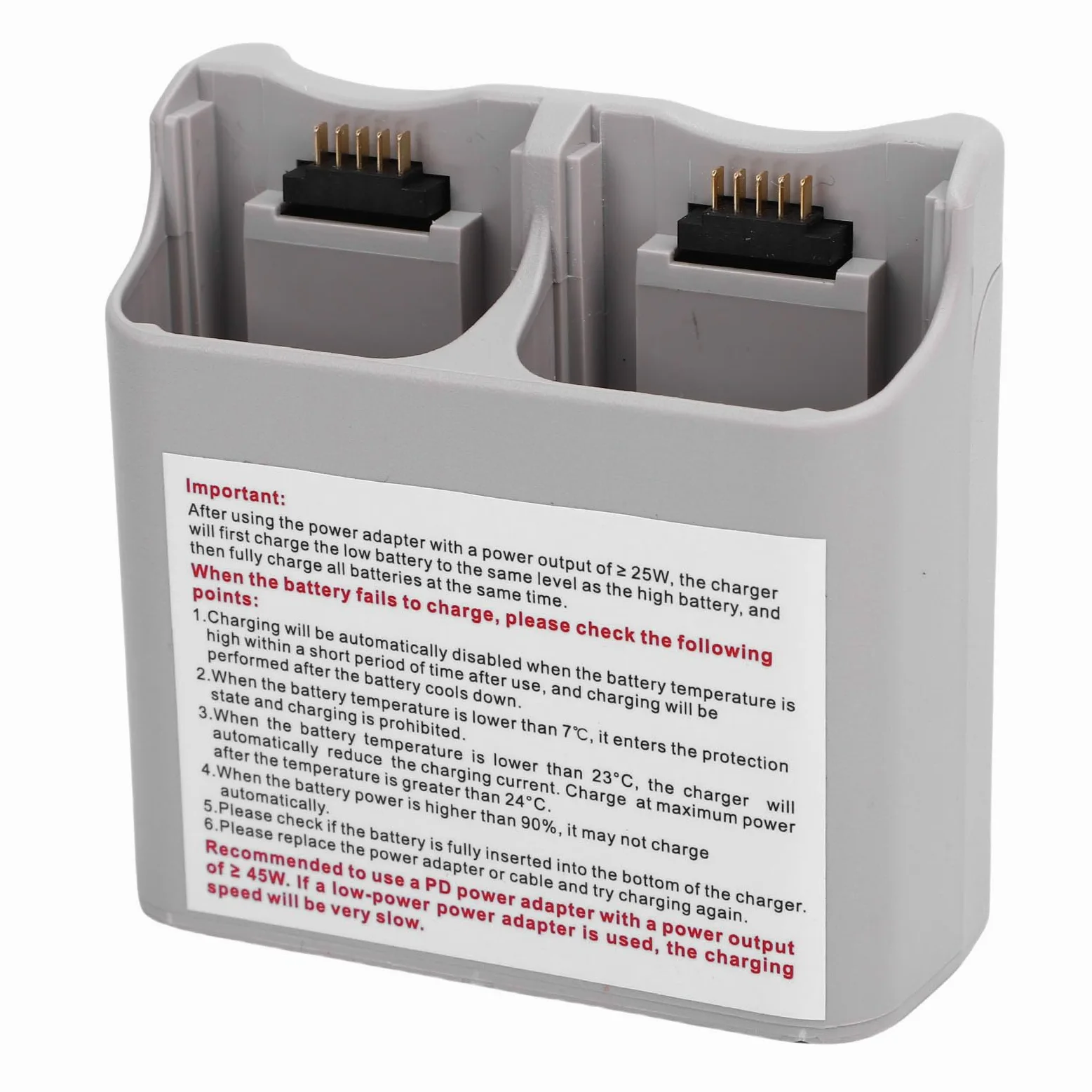 Cryfokt Two Way Battery Charger Hub PD 45W Travel Essential | Ricarica simultanea, Fonte di alimentazione mobile, Compatto e portatile, Indicatori di ricarica LED, Funzionamento sicuro
