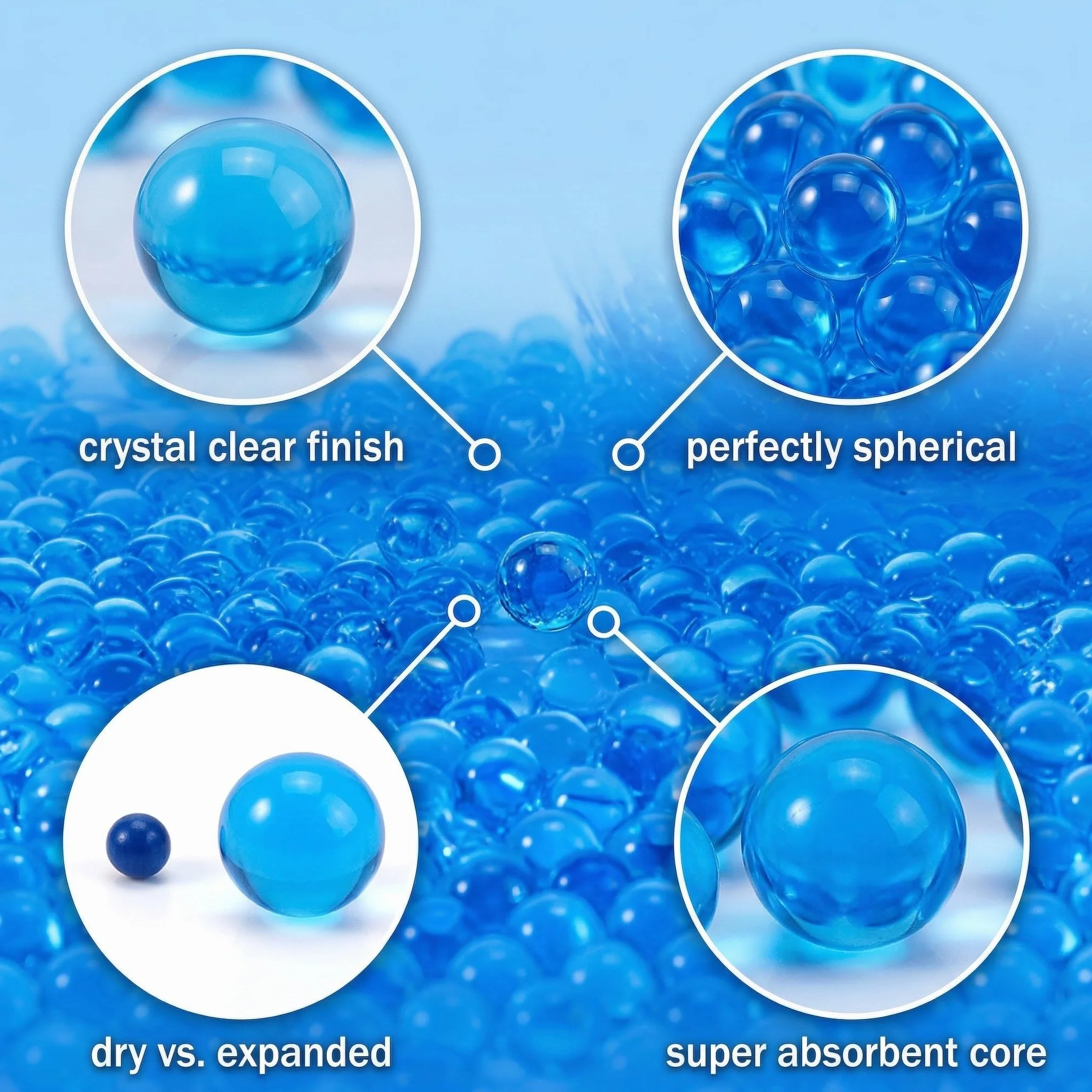 Gel Ball Blaster 20000 Pezzi Bombe da Bagno Idratati, 40 Packungen 7-8 mm Gel Munition per Bambini