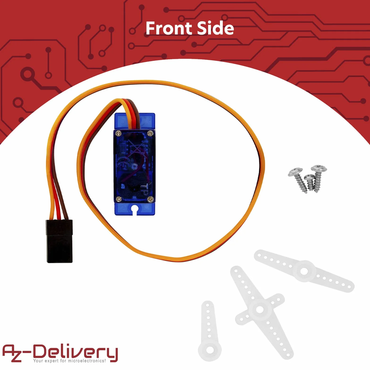 AZDelivery 3 x Micro Servo compatibile con SG90 Servomotore 9G RC per Robot Elicottero Aereo compatibile con Arduino incluso un E-Book!
